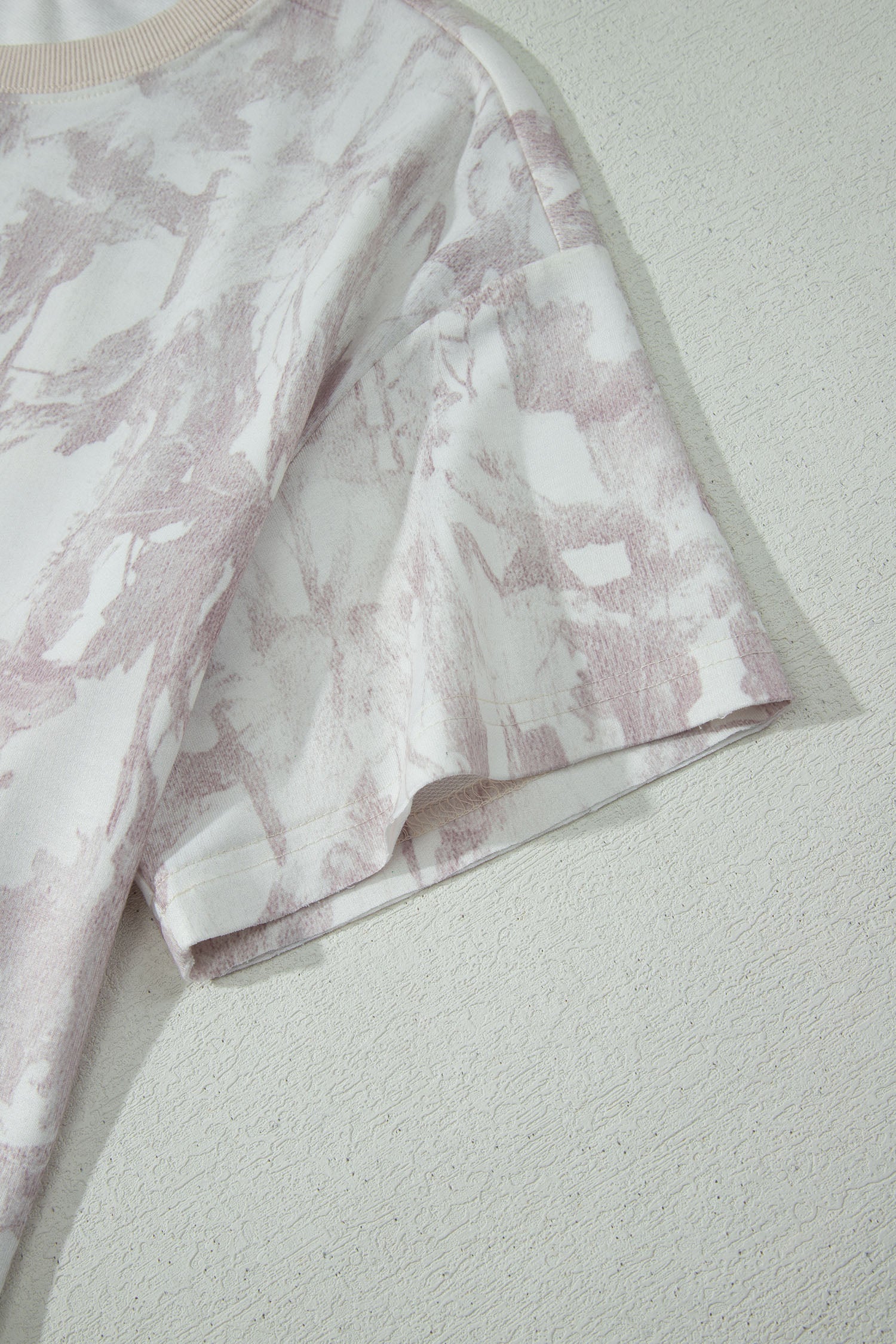 Gray Woodland Camo Print Raw Edge Cropped Set