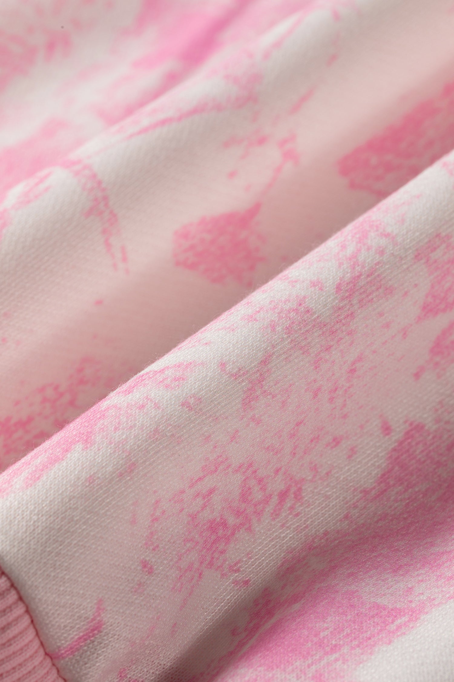 Pink Abstract Print Two Piece Set