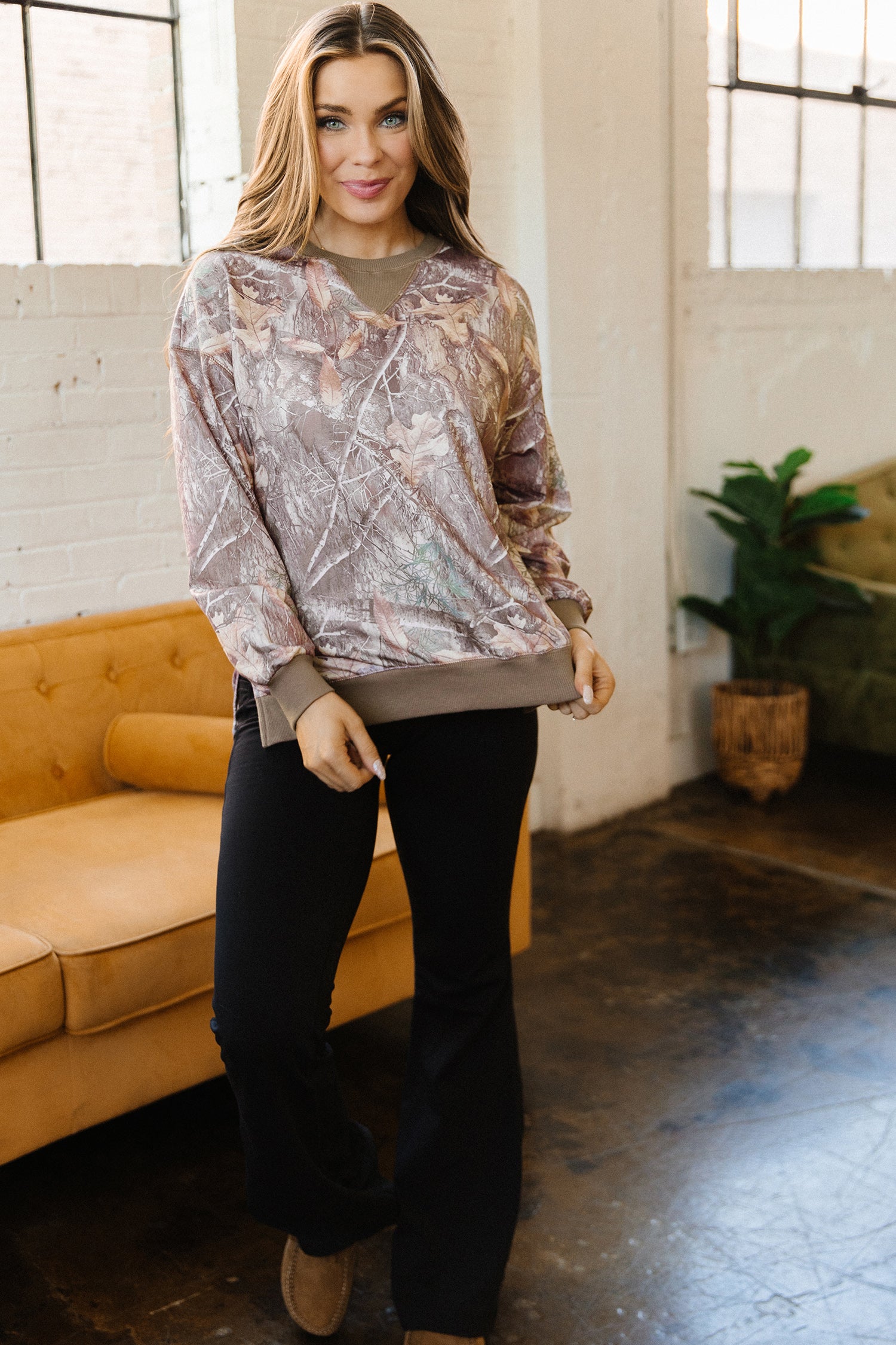 Camo Print Sweatshirt