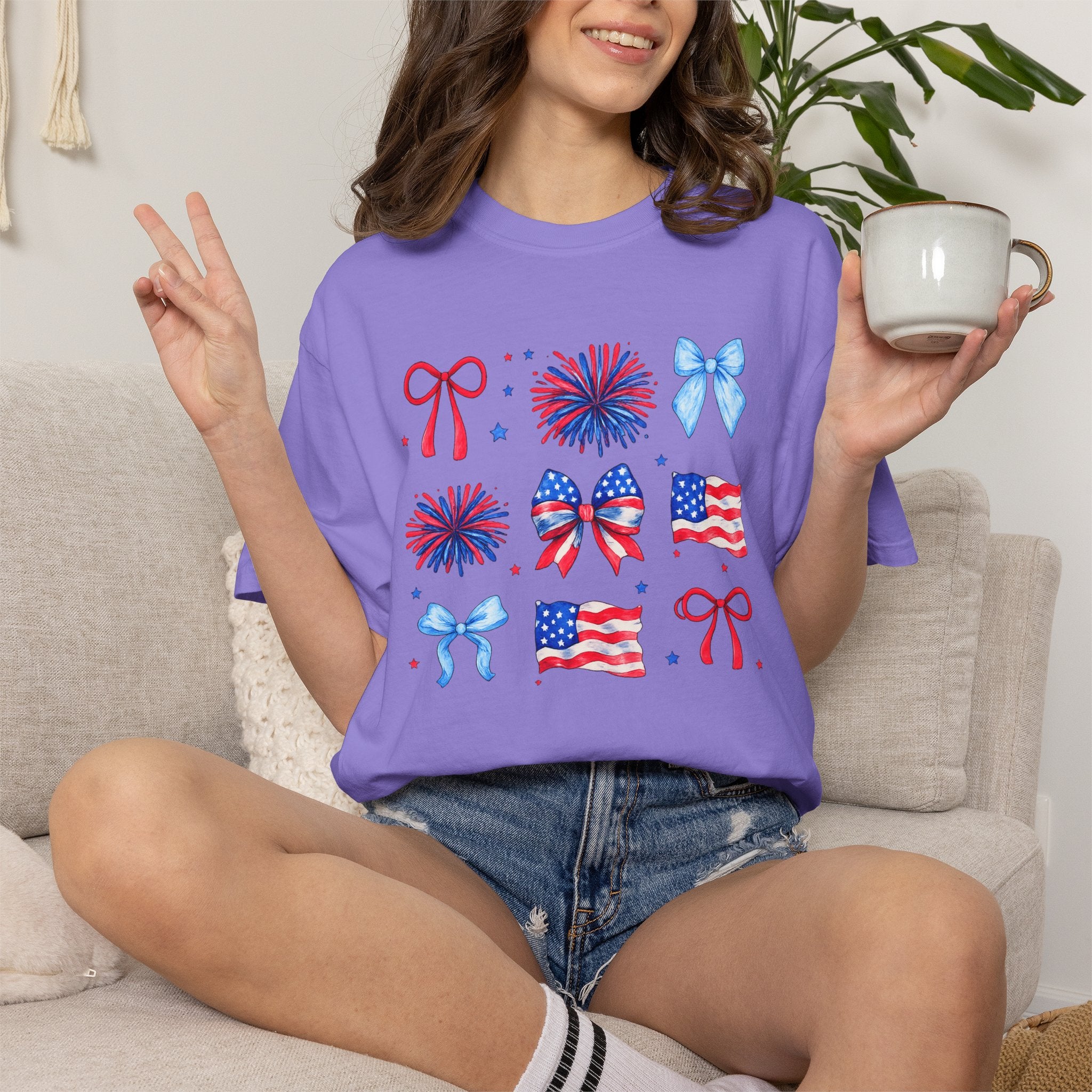 Patriotic Fourth of July Icons T-Shirt