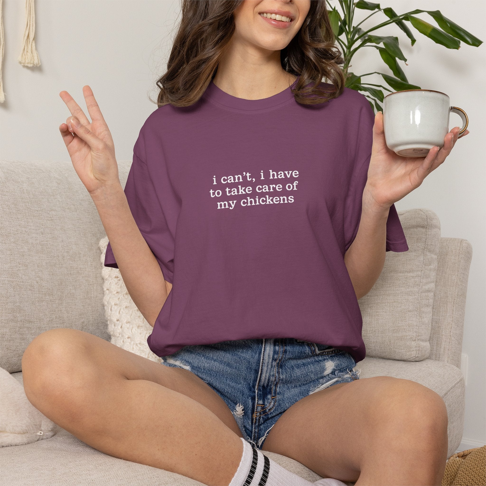 I Can't I Have To take Care of My Chickens T-Shirt