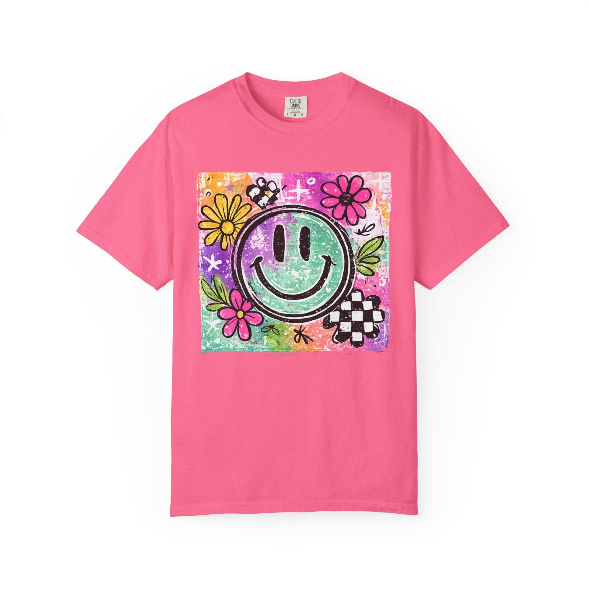 Smiley Flower Graphic T-Shirt