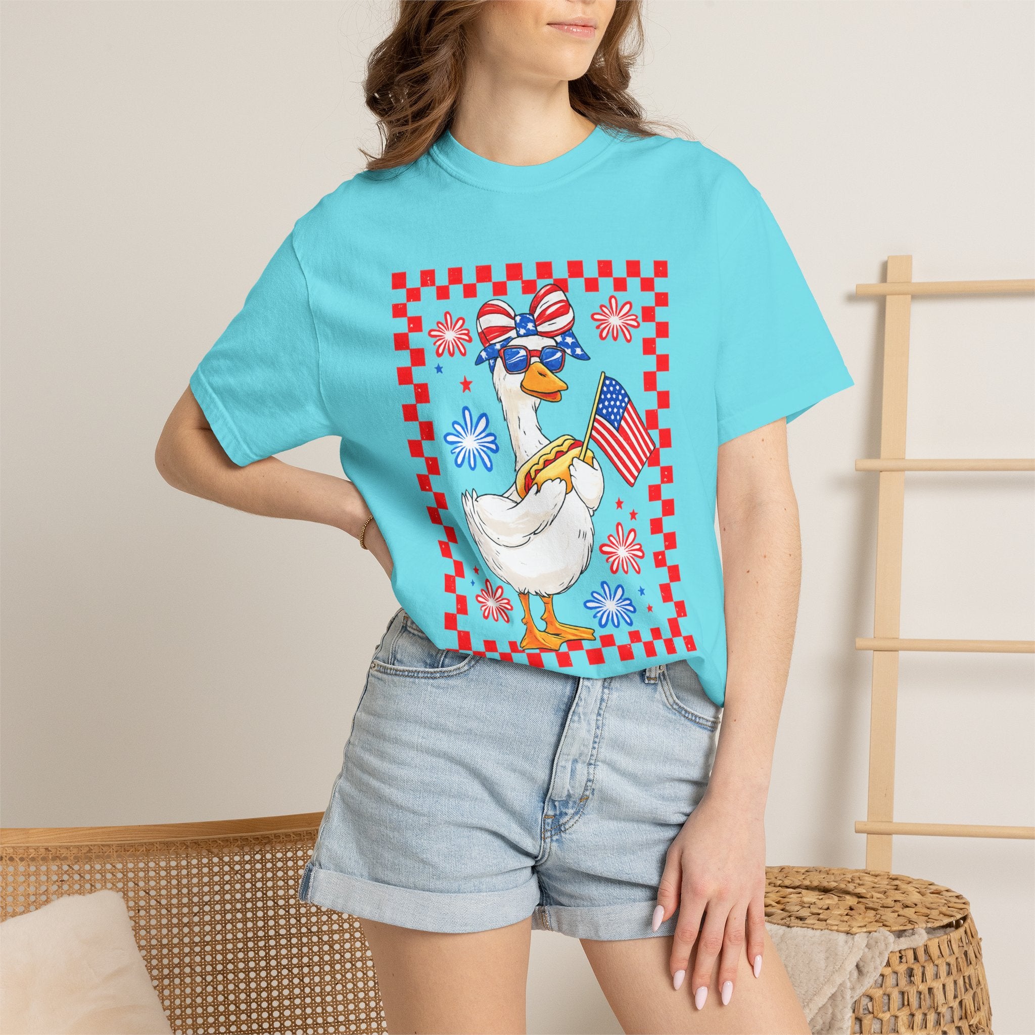 Patriotic Goose Graphic T-Shirt