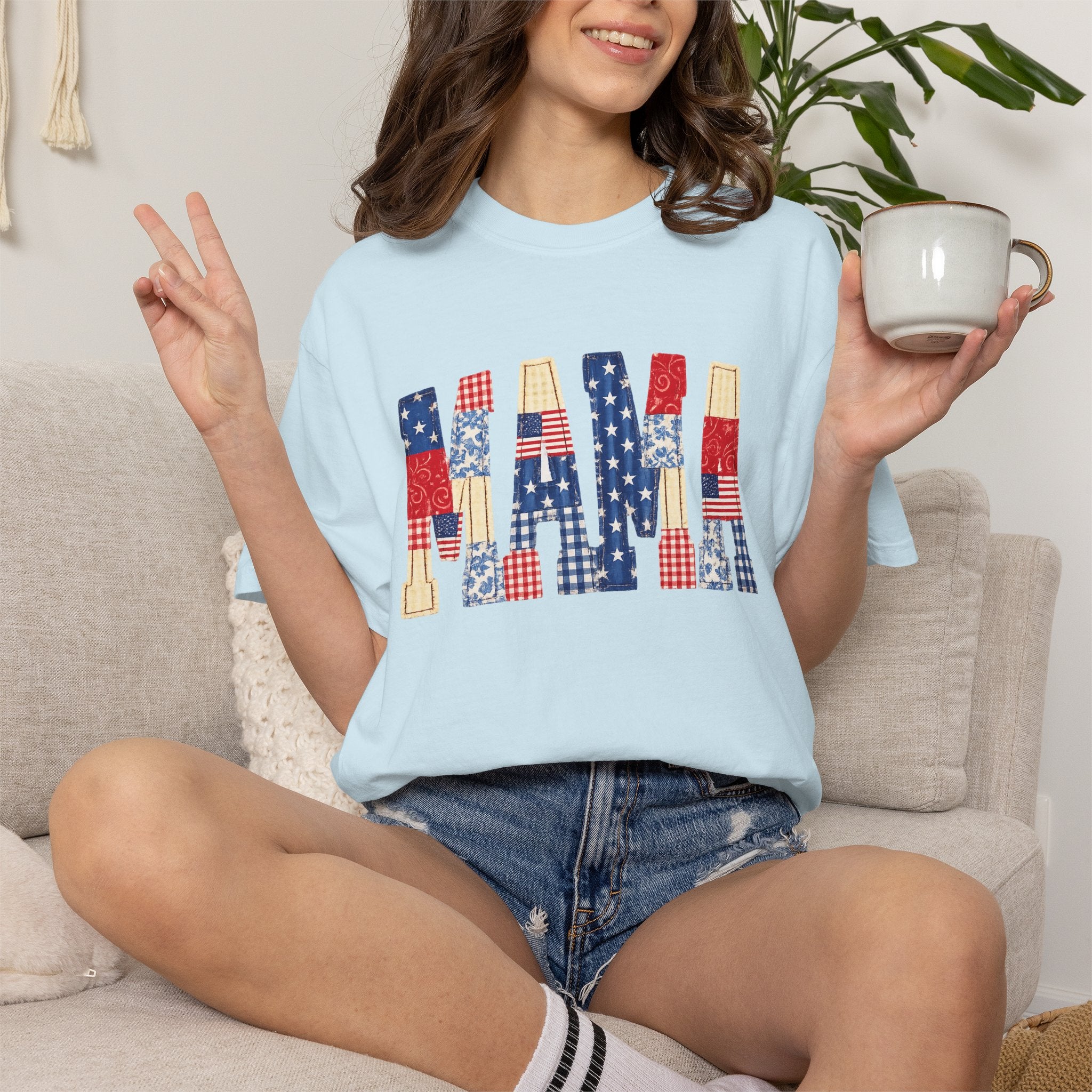 Mama Patriotic Graphic T-Shirt