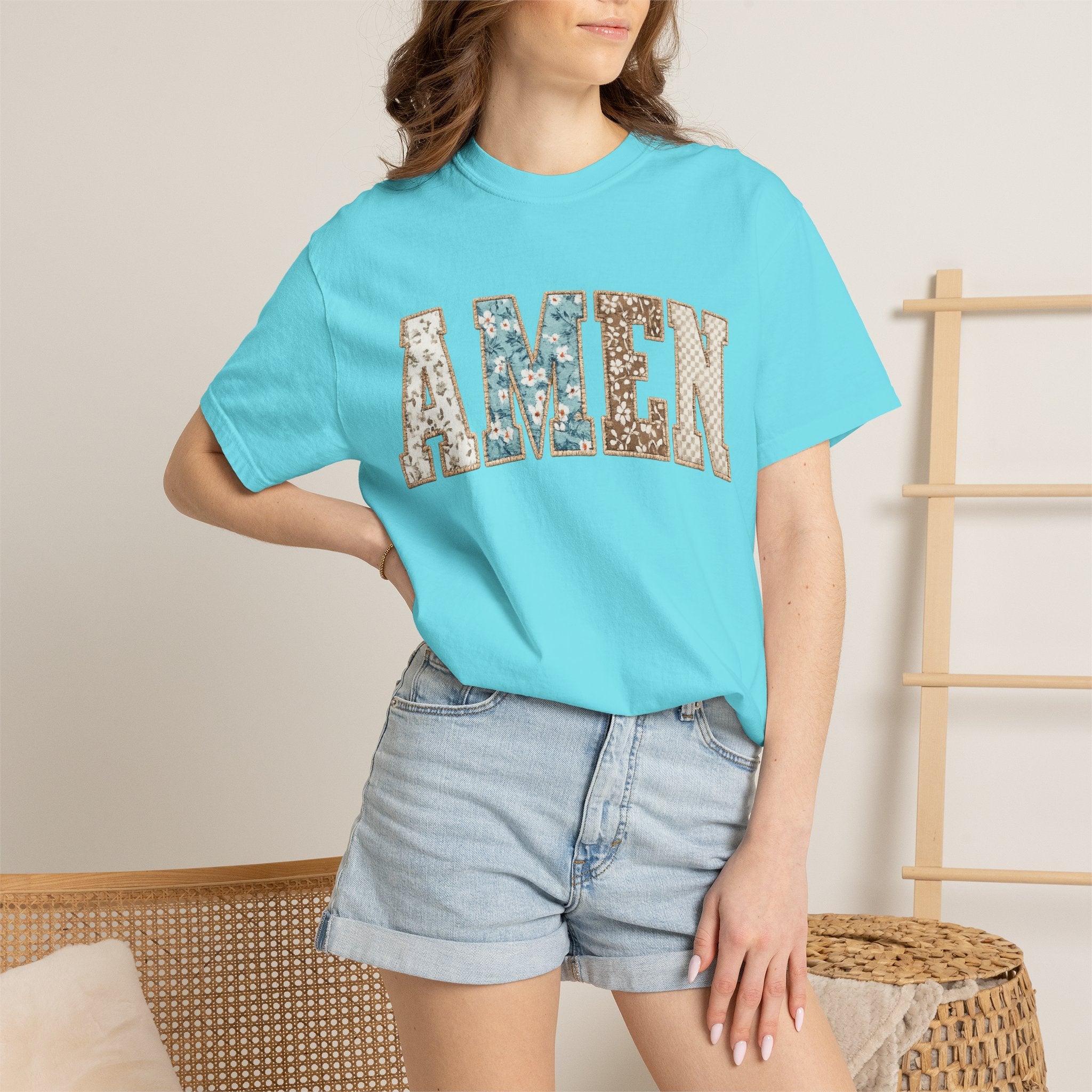 Amen Floral Patch T-Shirt