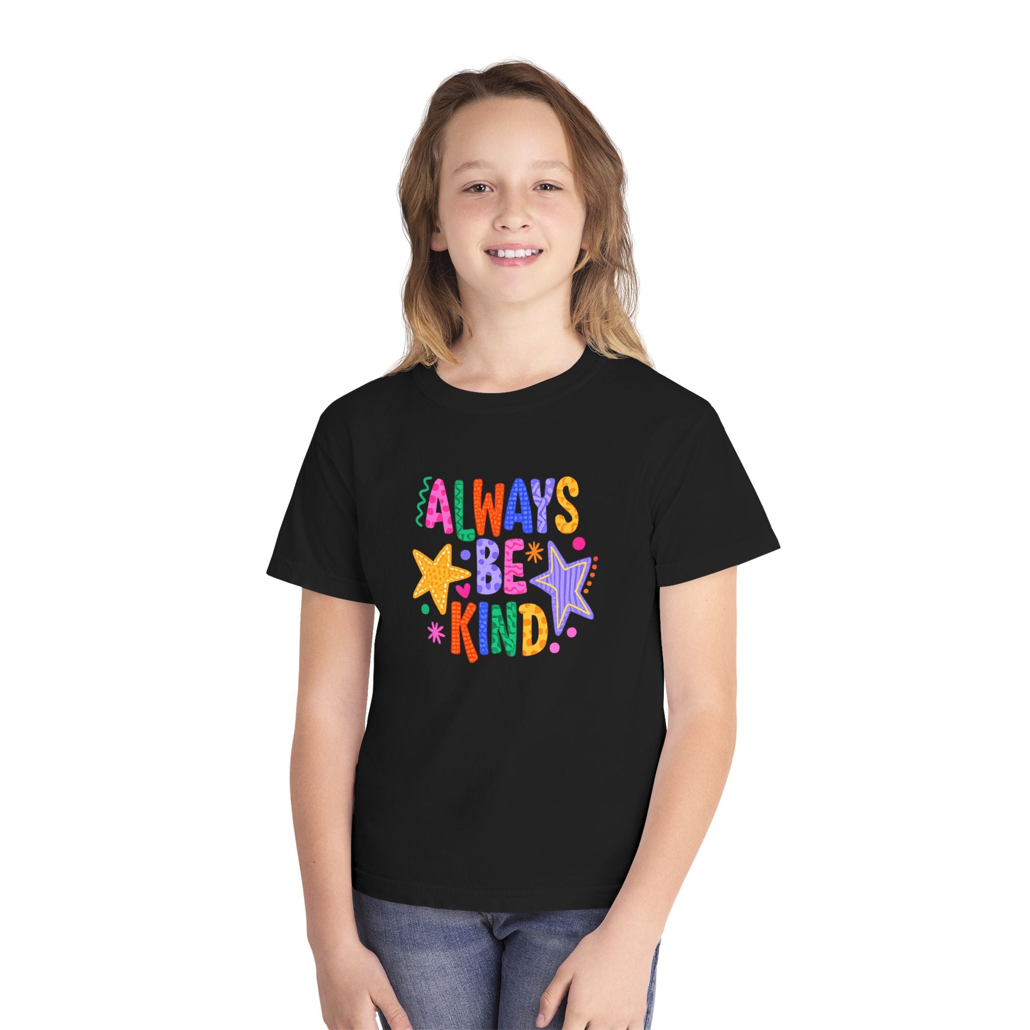 "Always Be Kind" Colorful Stars Kids T-Shirt