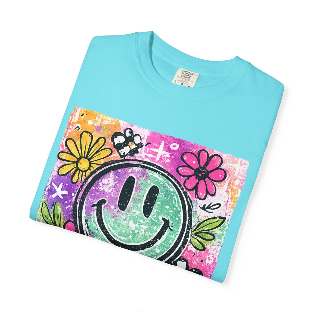 Smiley Flower Graphic T-Shirt