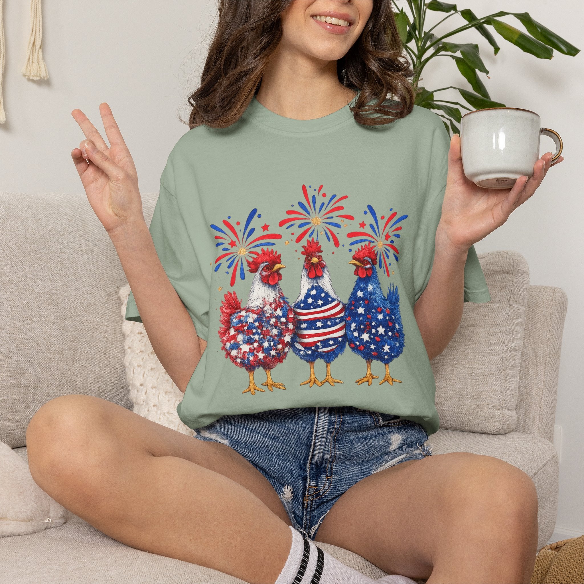 Patriotic Chickens T-Shirt