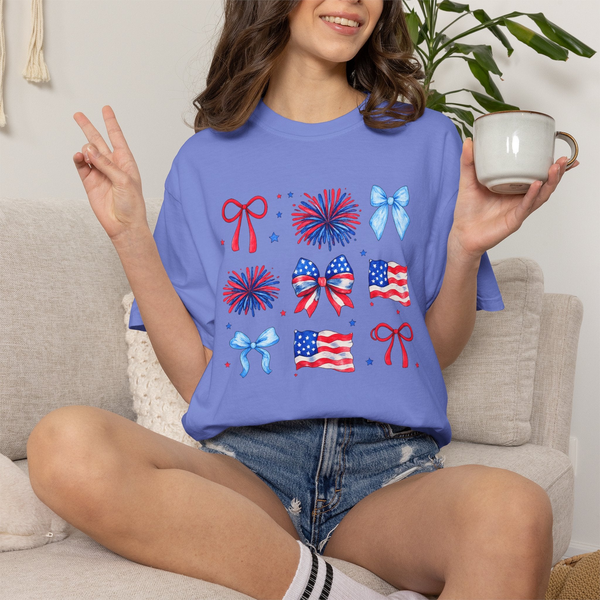 Patriotic Fourth of July Icons T-Shirt