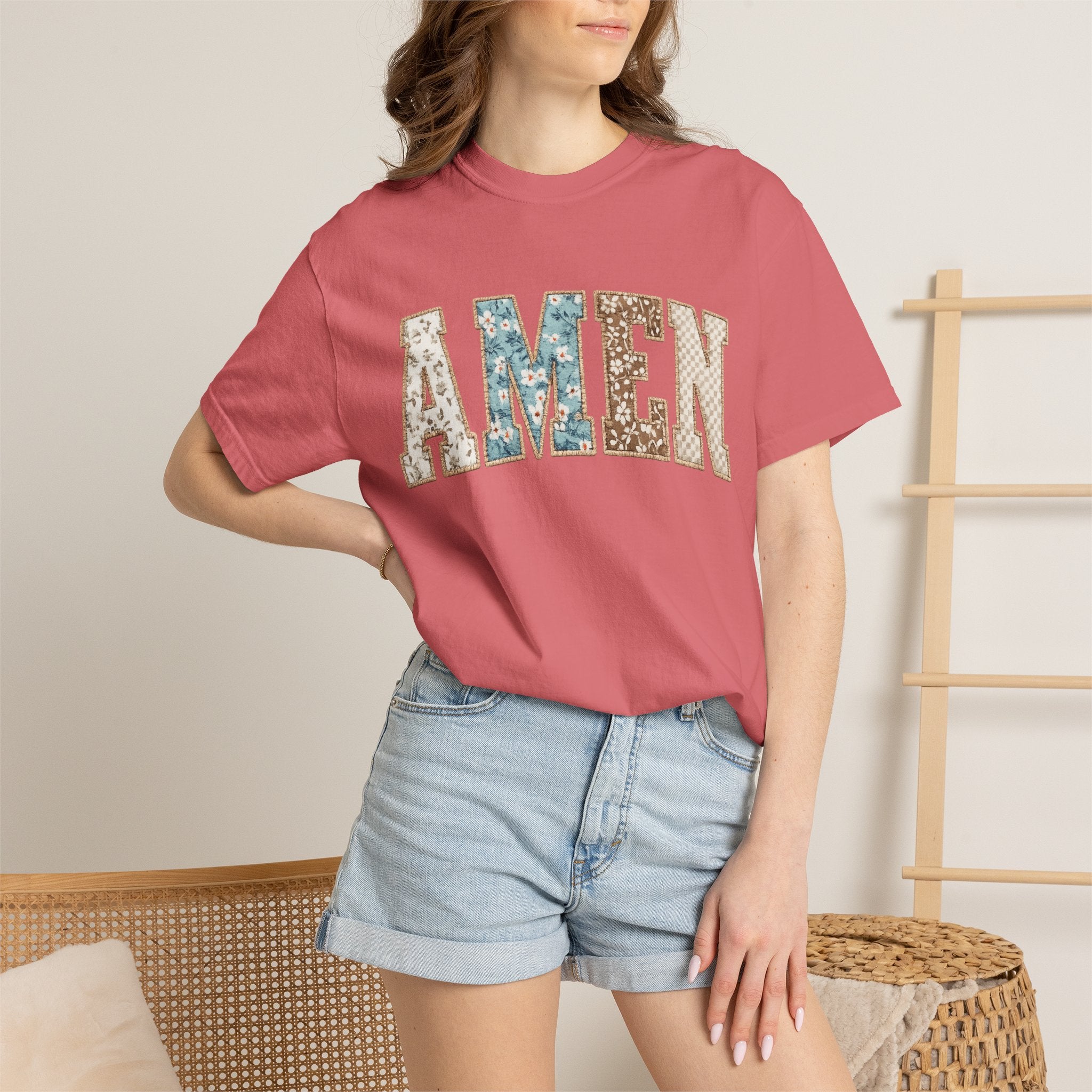 Amen Floral Patch T-Shirt