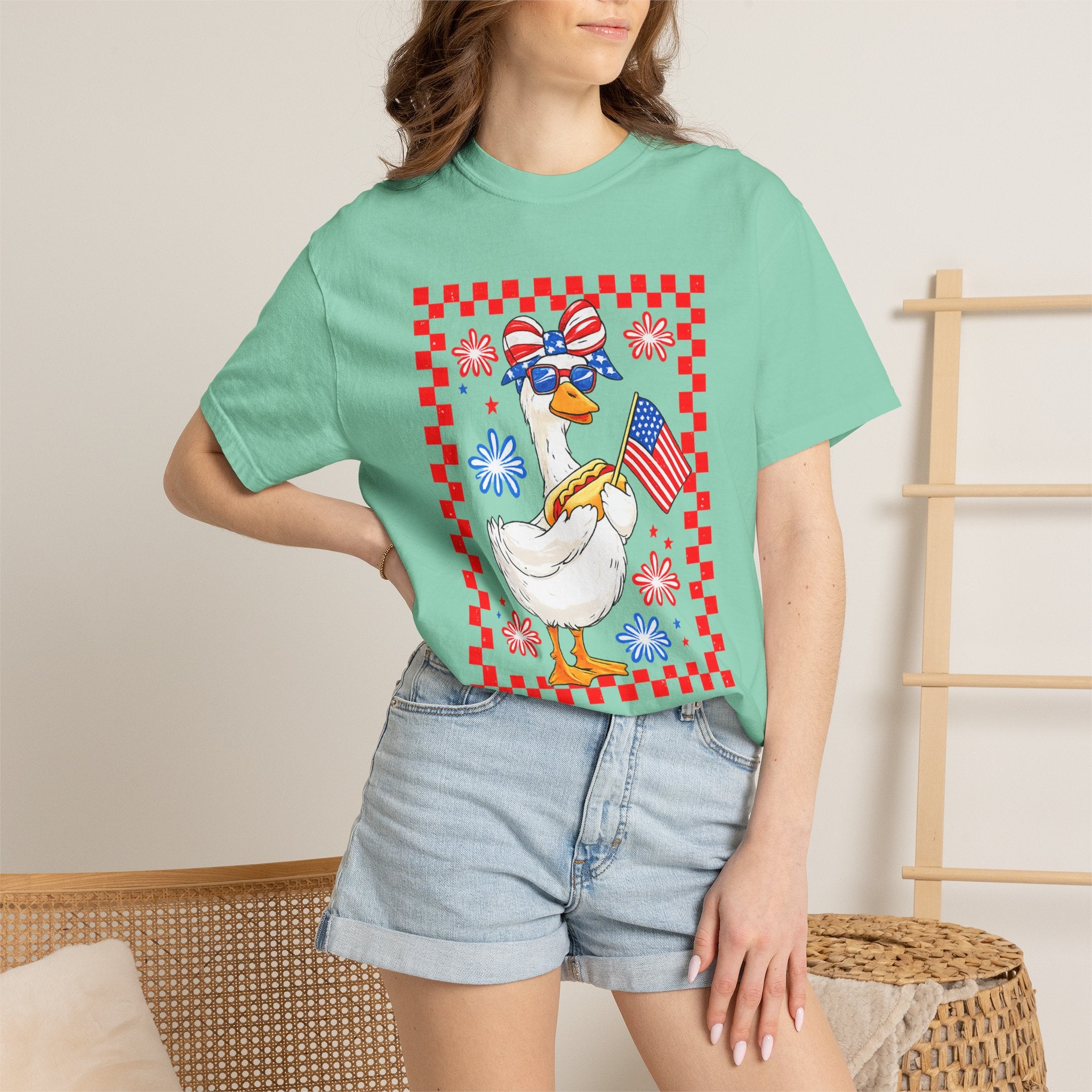 Patriotic Goose Graphic T-Shirt