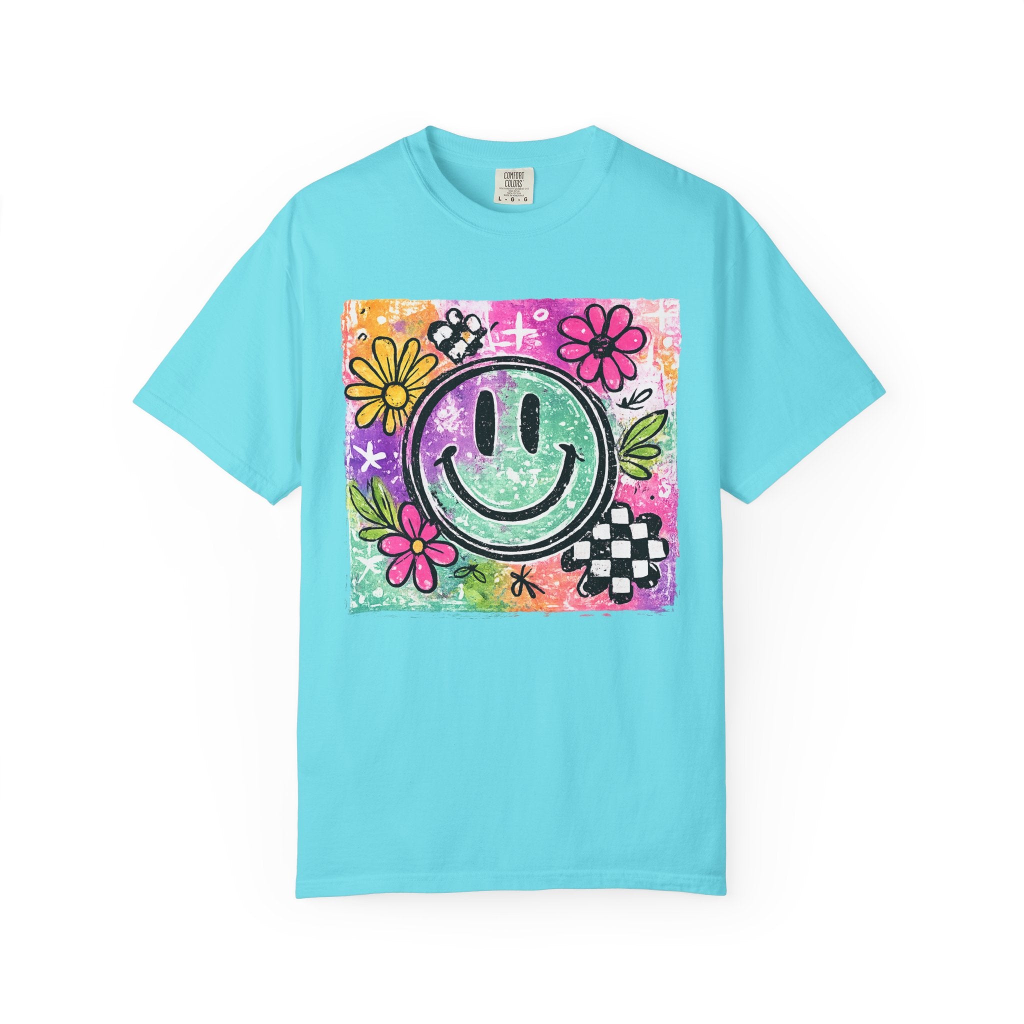 Smiley Flower Graphic T-Shirt