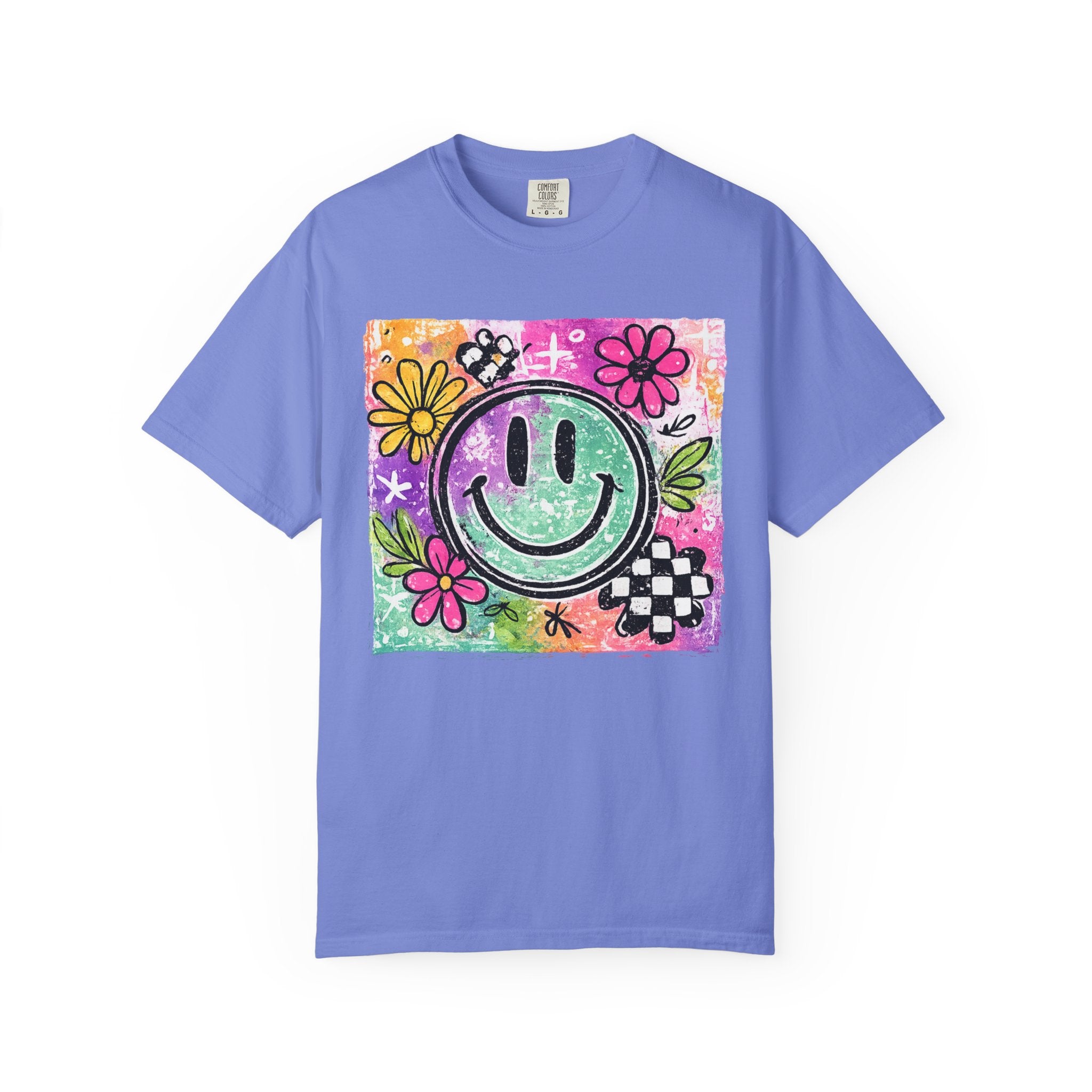 Smiley Flower Graphic T-Shirt