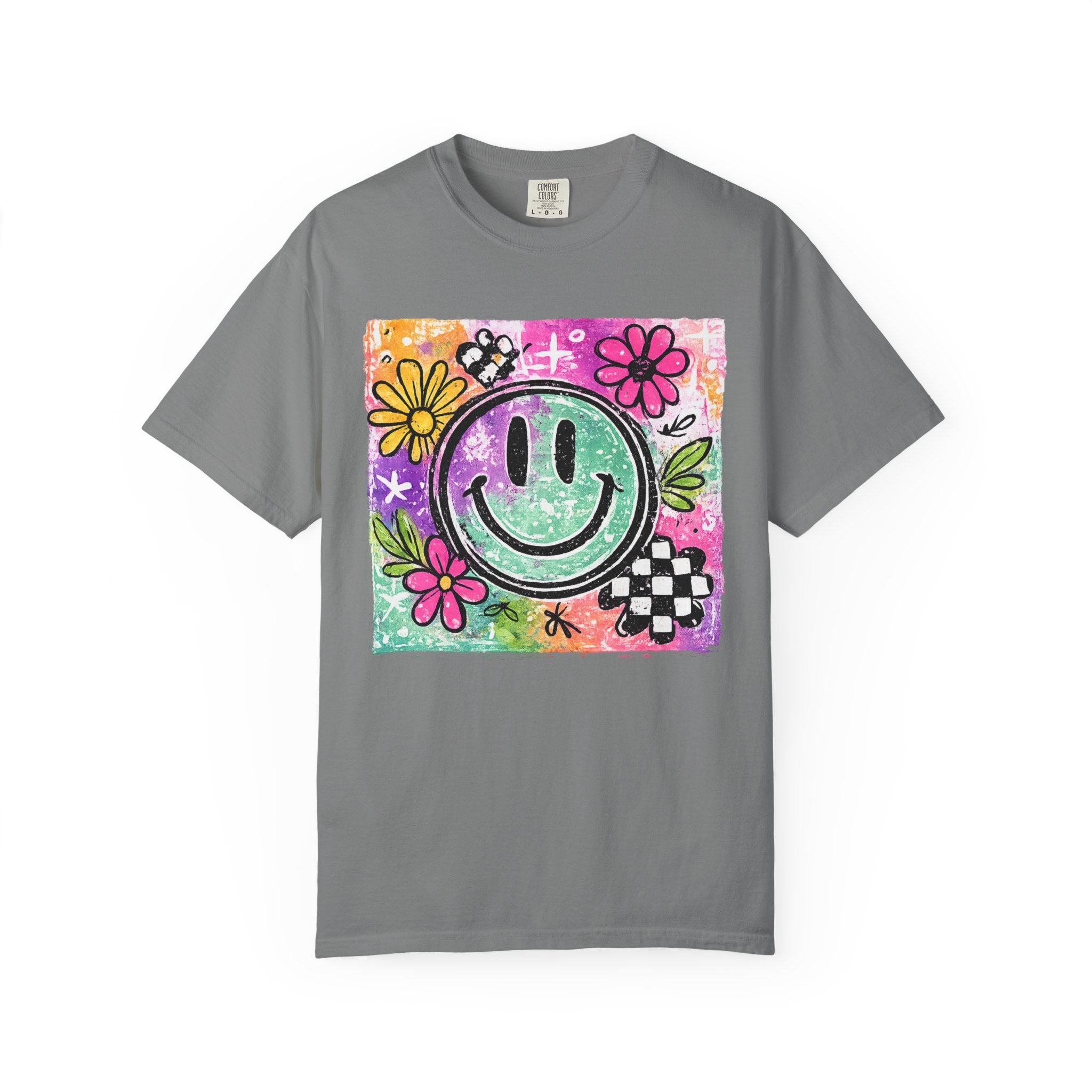 Smiley Flower Graphic T-Shirt