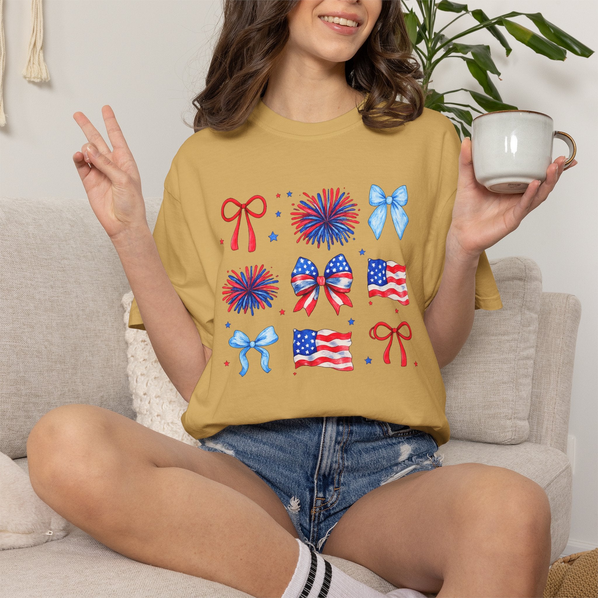 Patriotic Fourth of July Icons T-Shirt