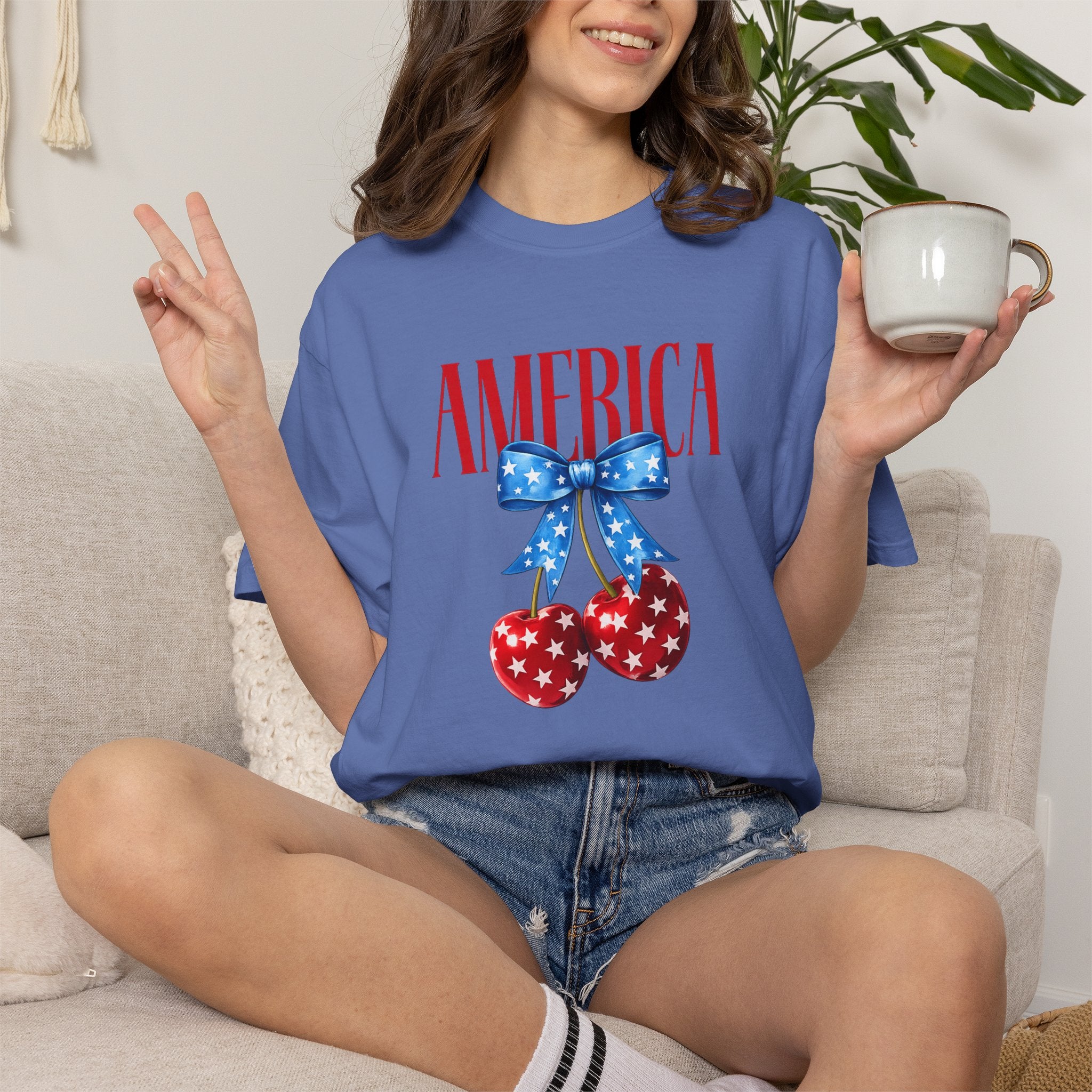 America Cherry Graphic T-Shirt