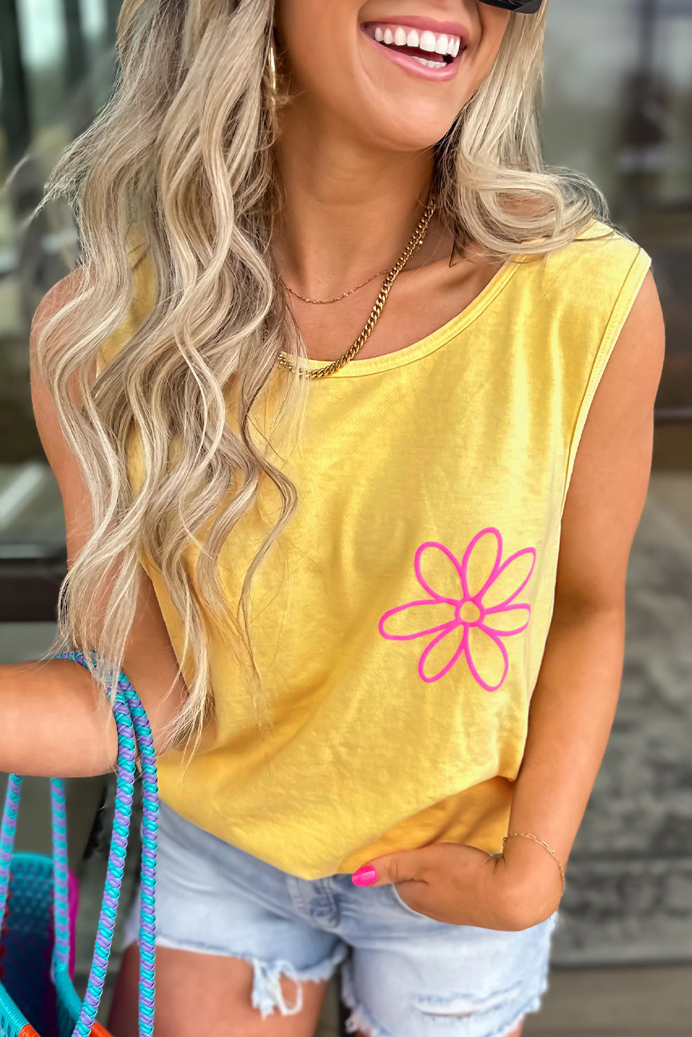 Graphic Casual Tank Top