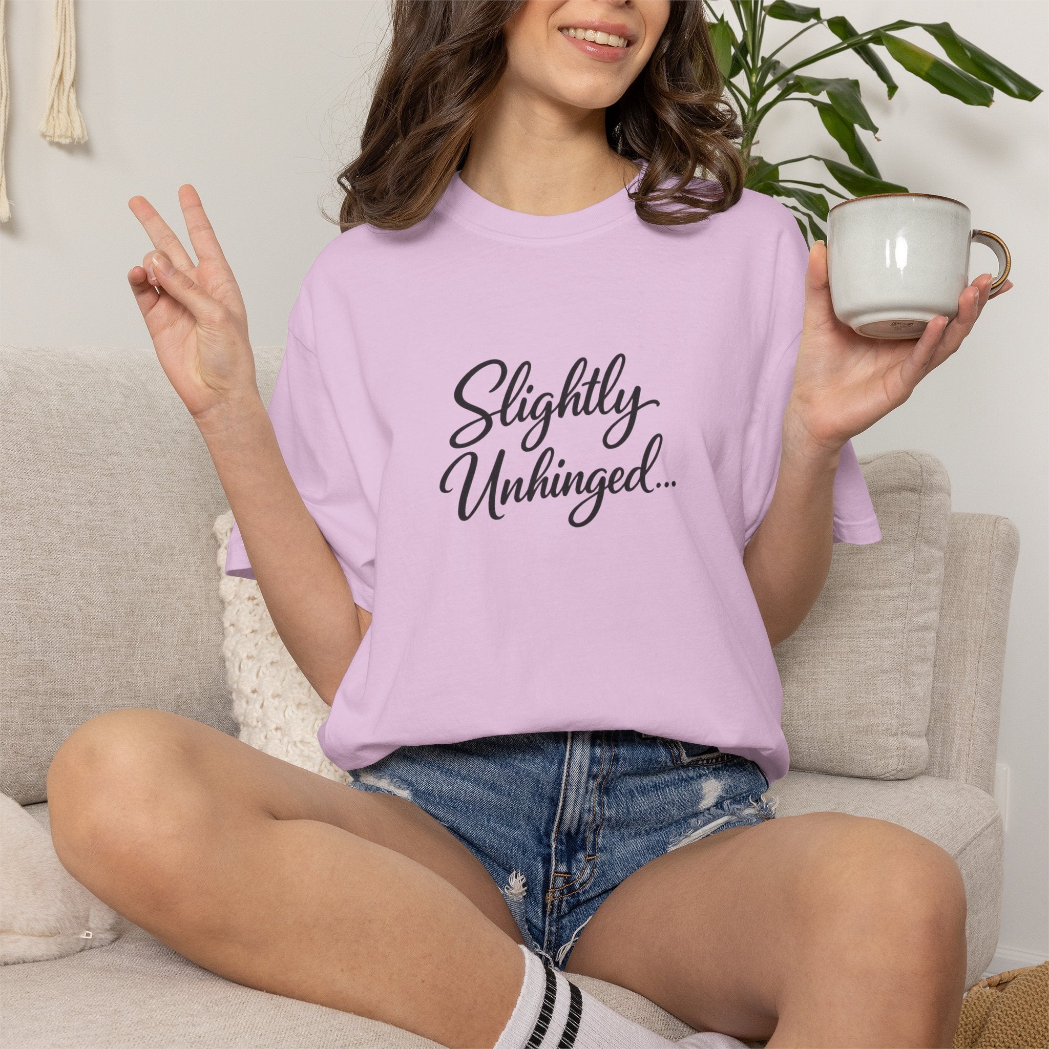 Slightly Unhinged T-Shirt — Vintage Script Graphic Tee
