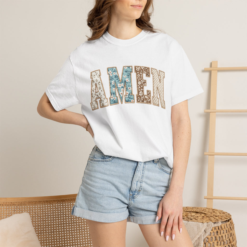 Amen Floral Patch T-Shirt