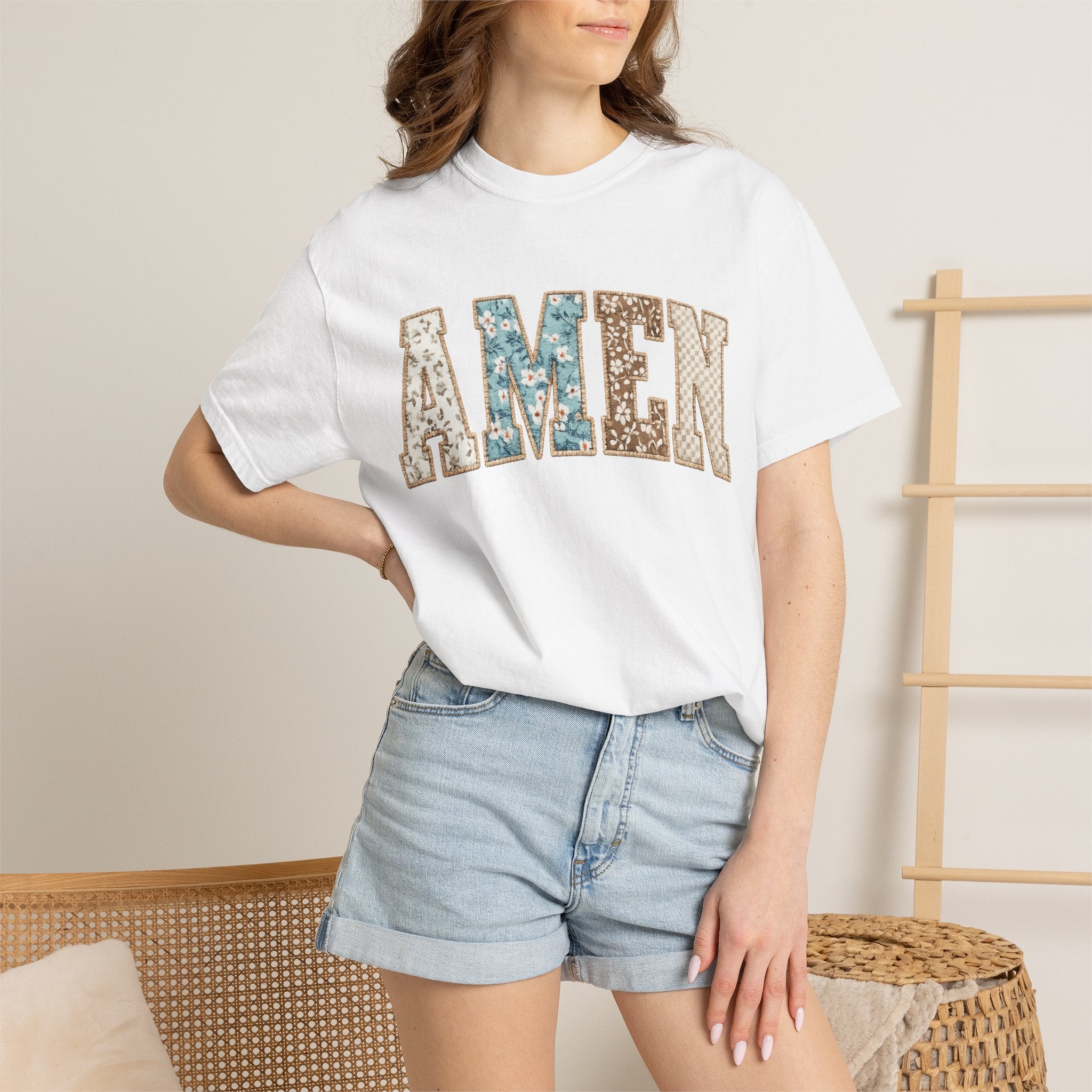 Amen Floral Patch T-Shirt