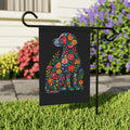 Floral Dog Garden Flag