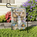 Welcome Bunny Garden Flag