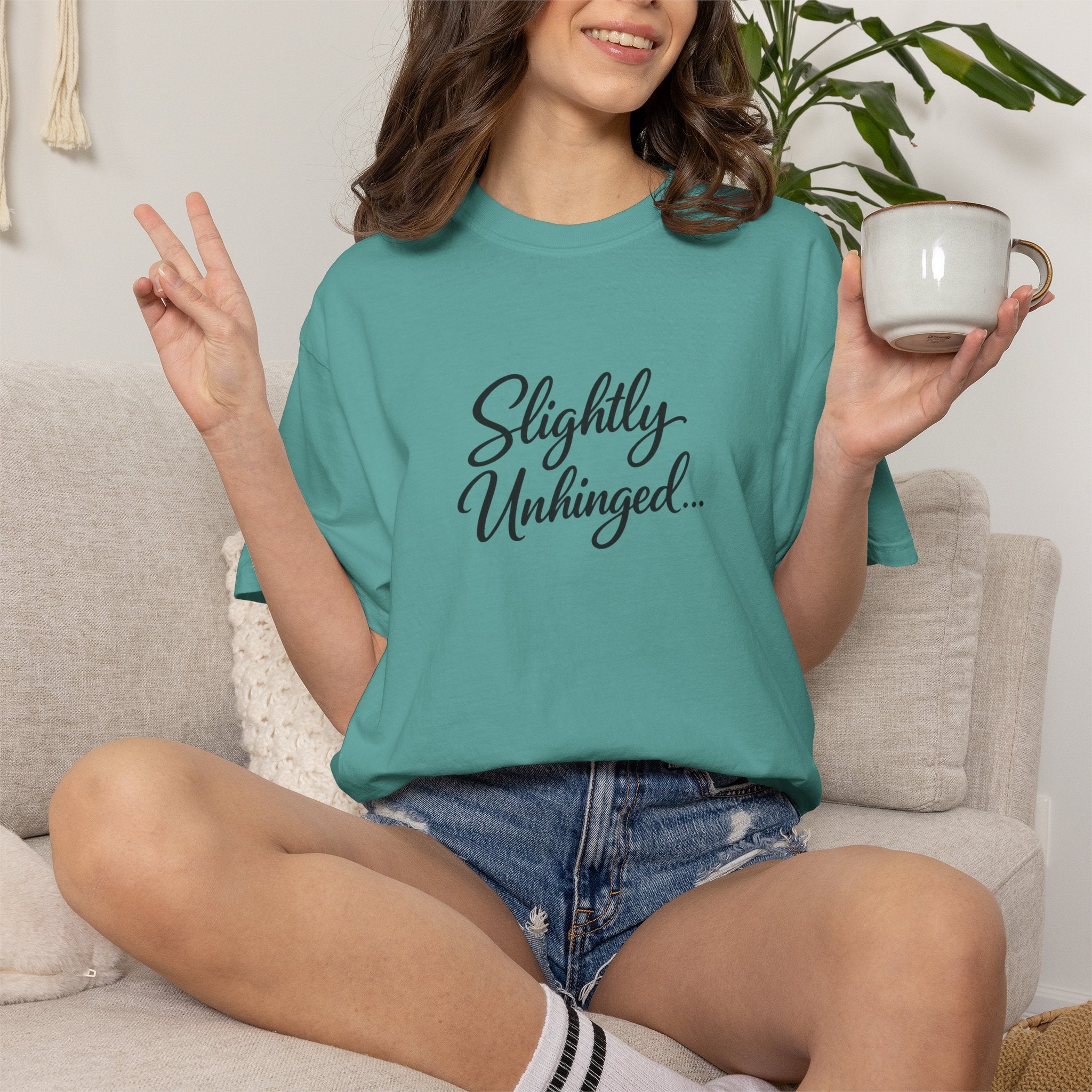 Slightly Unhinged T-Shirt — Vintage Script Graphic Tee