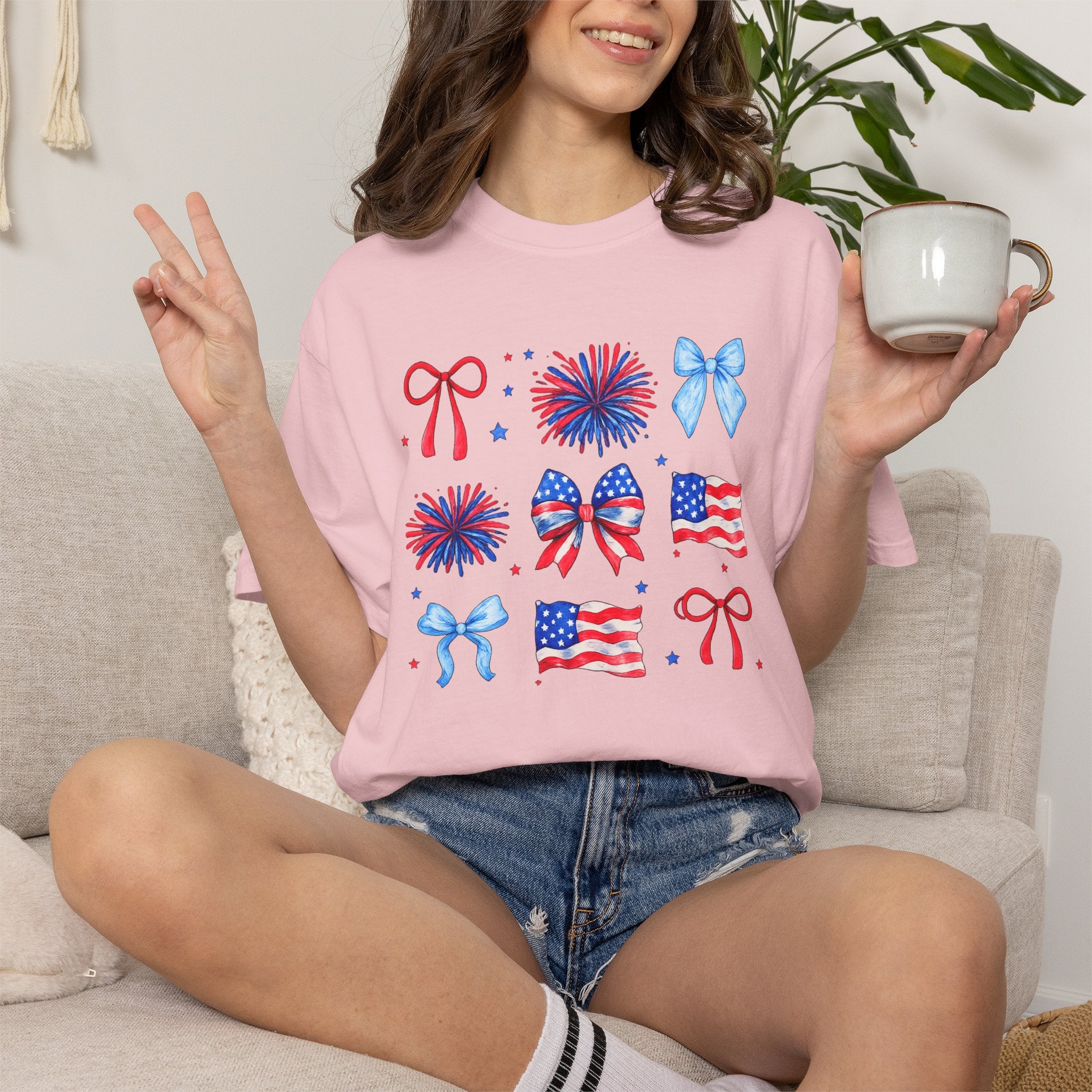 Patriotic Fourth of July Icons T-Shirt