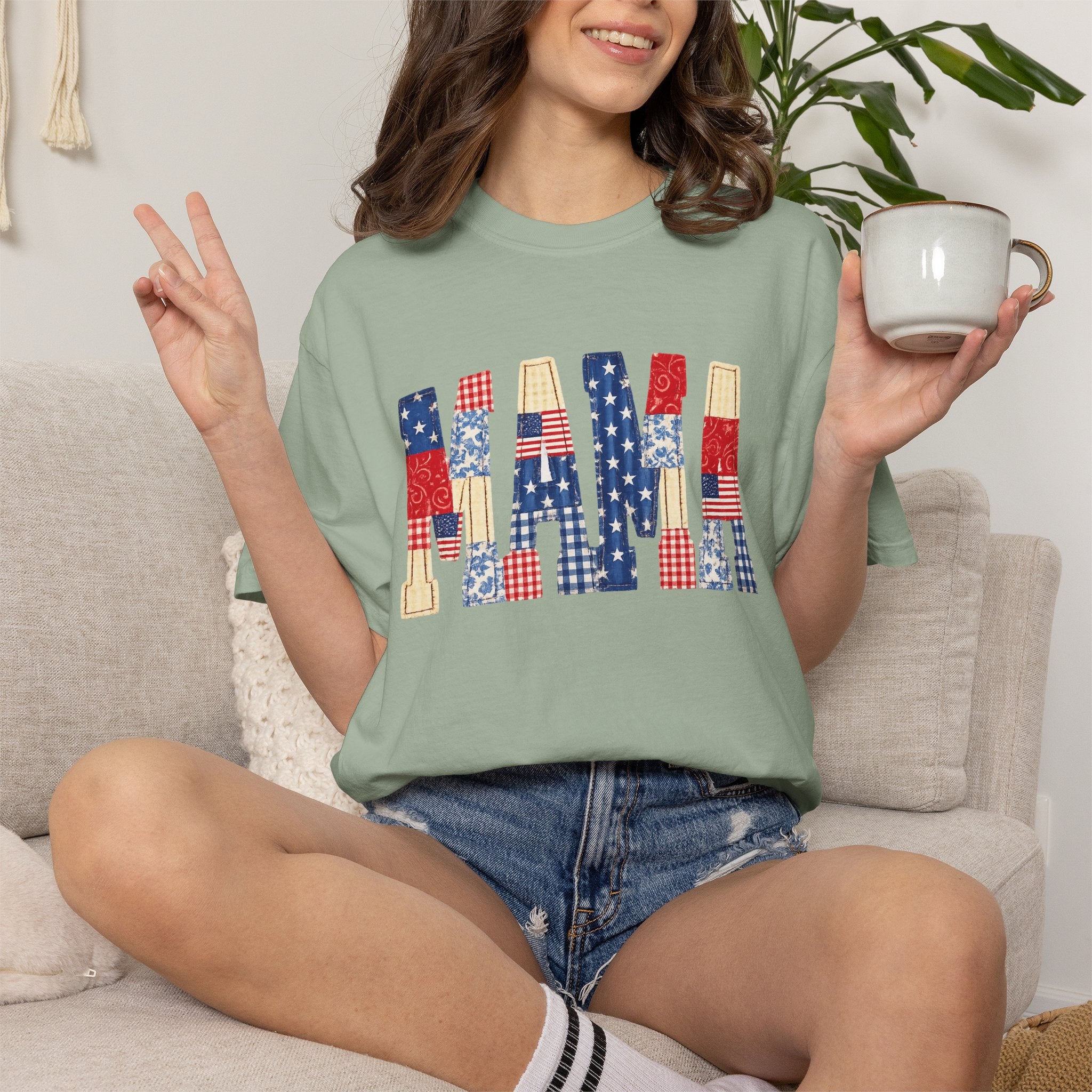 Mama Patriotic Graphic T-Shirt