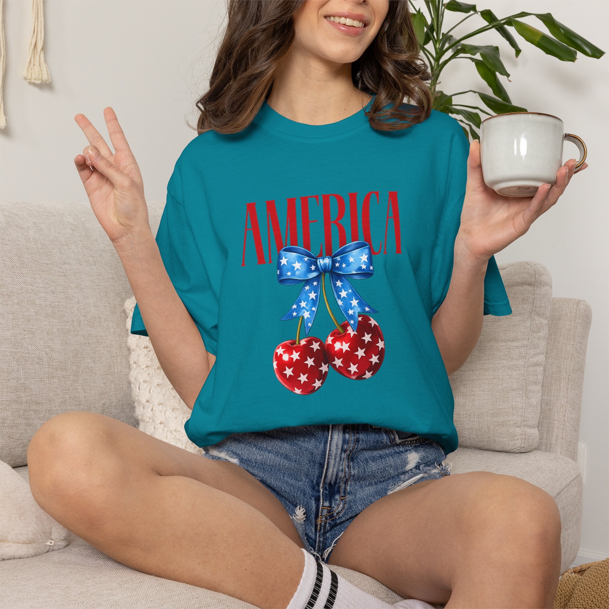 America Cherry Graphic T-Shirt