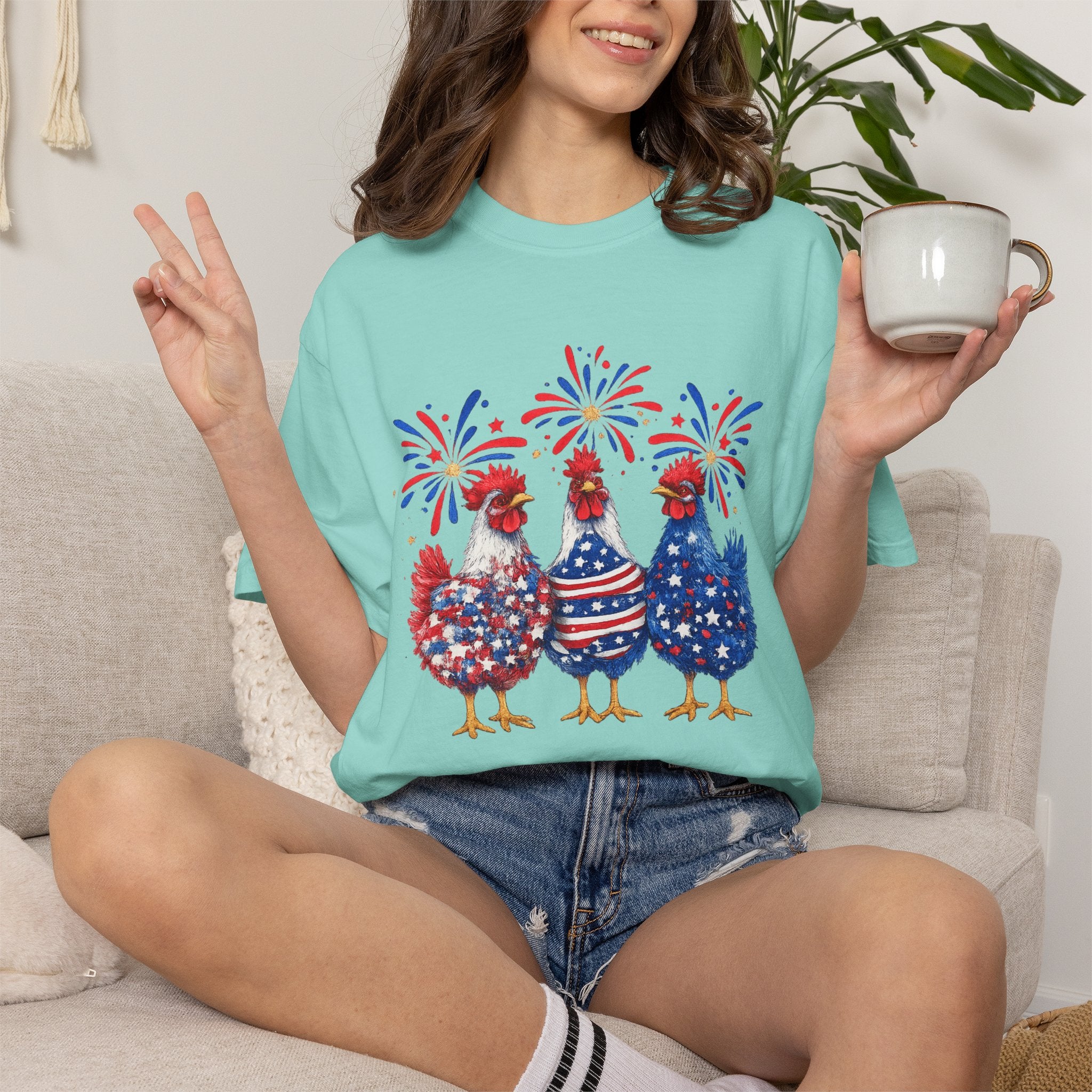 Patriotic Chickens T-Shirt