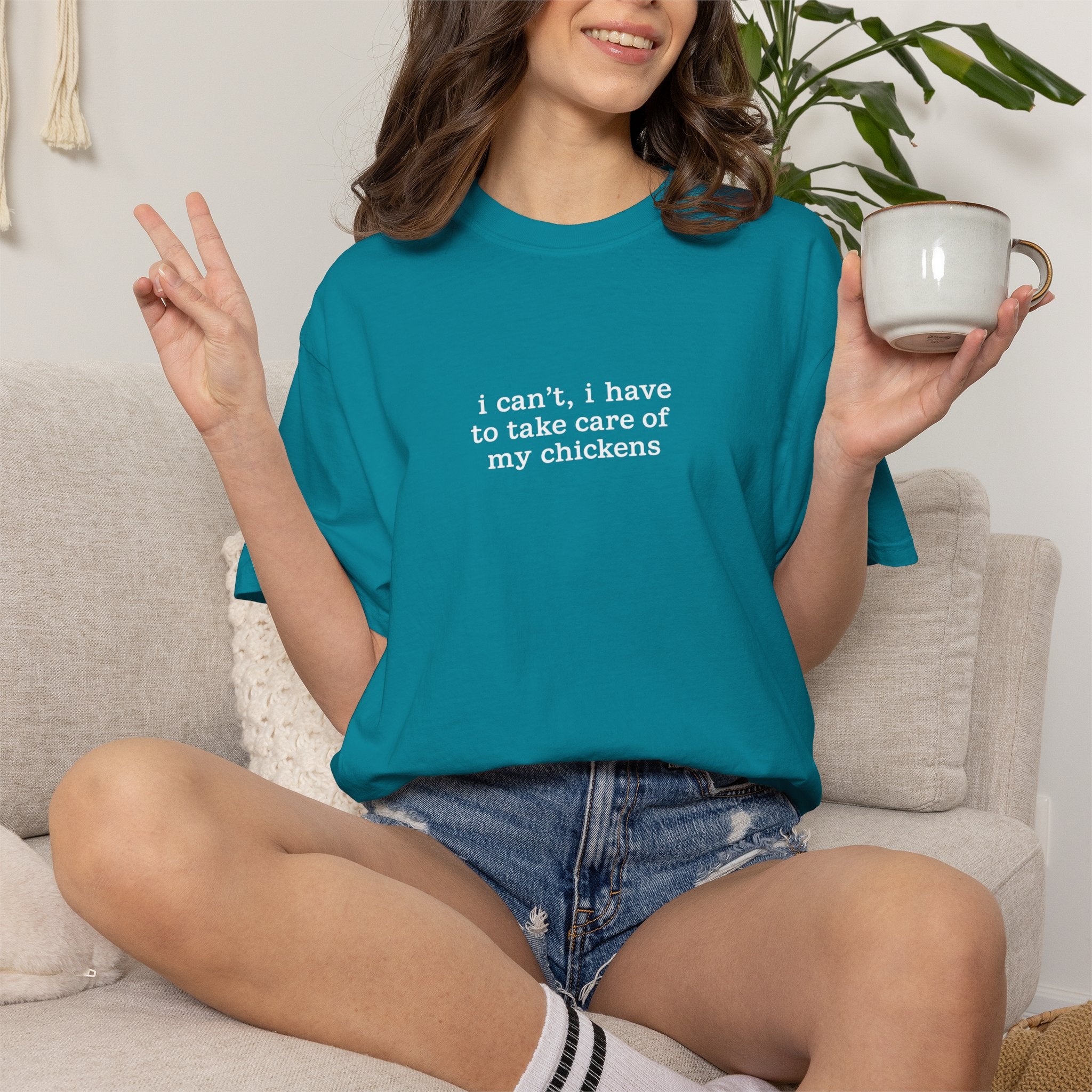 I Can't I Have To take Care of My Chickens T-Shirt