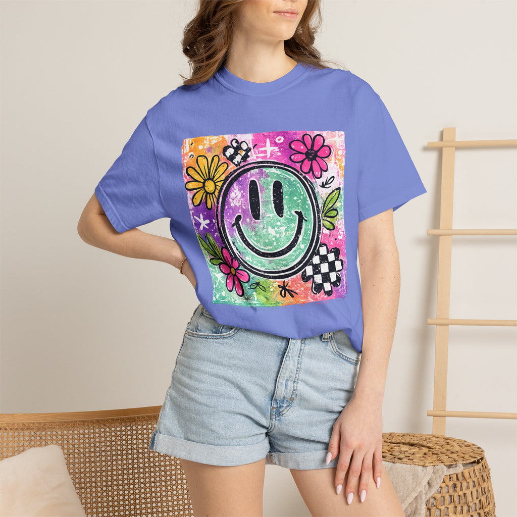 Smiley Flower Graphic T-Shirt