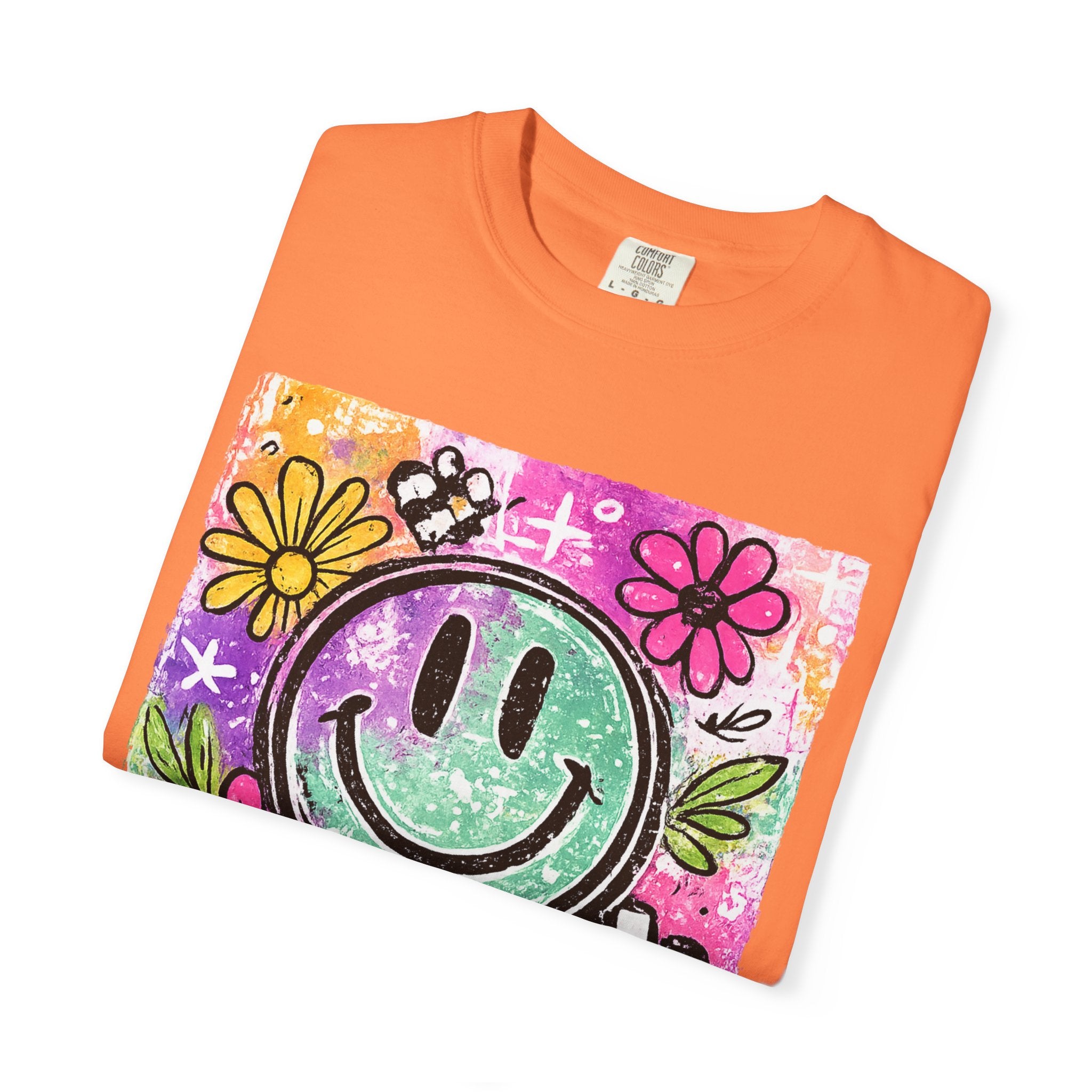 Smiley Flower Graphic T-Shirt
