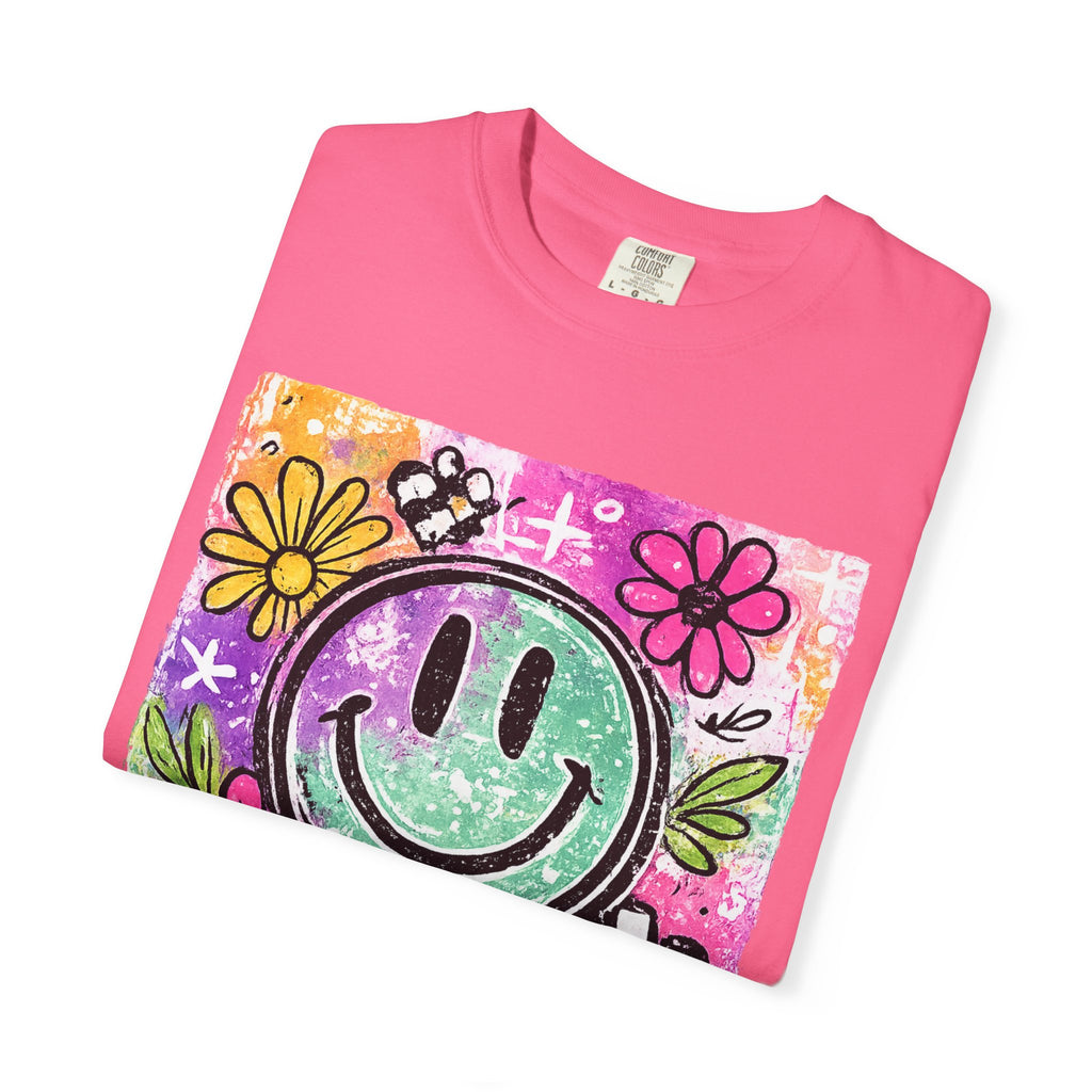 Smiley Flower Graphic T-Shirt