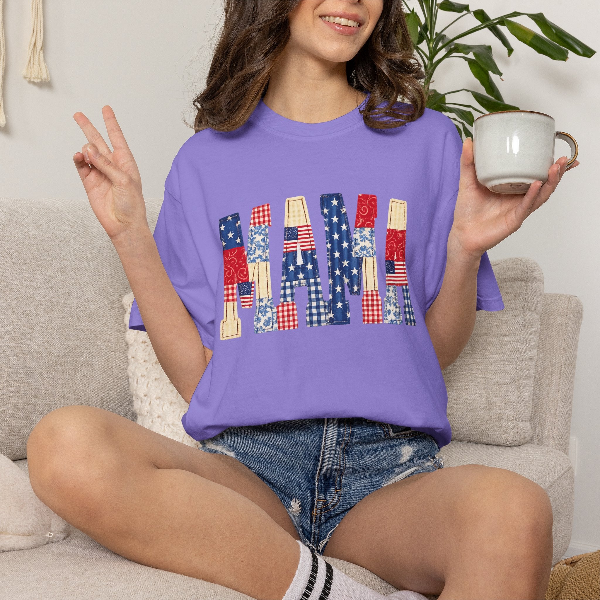 Mama Patriotic Graphic T-Shirt