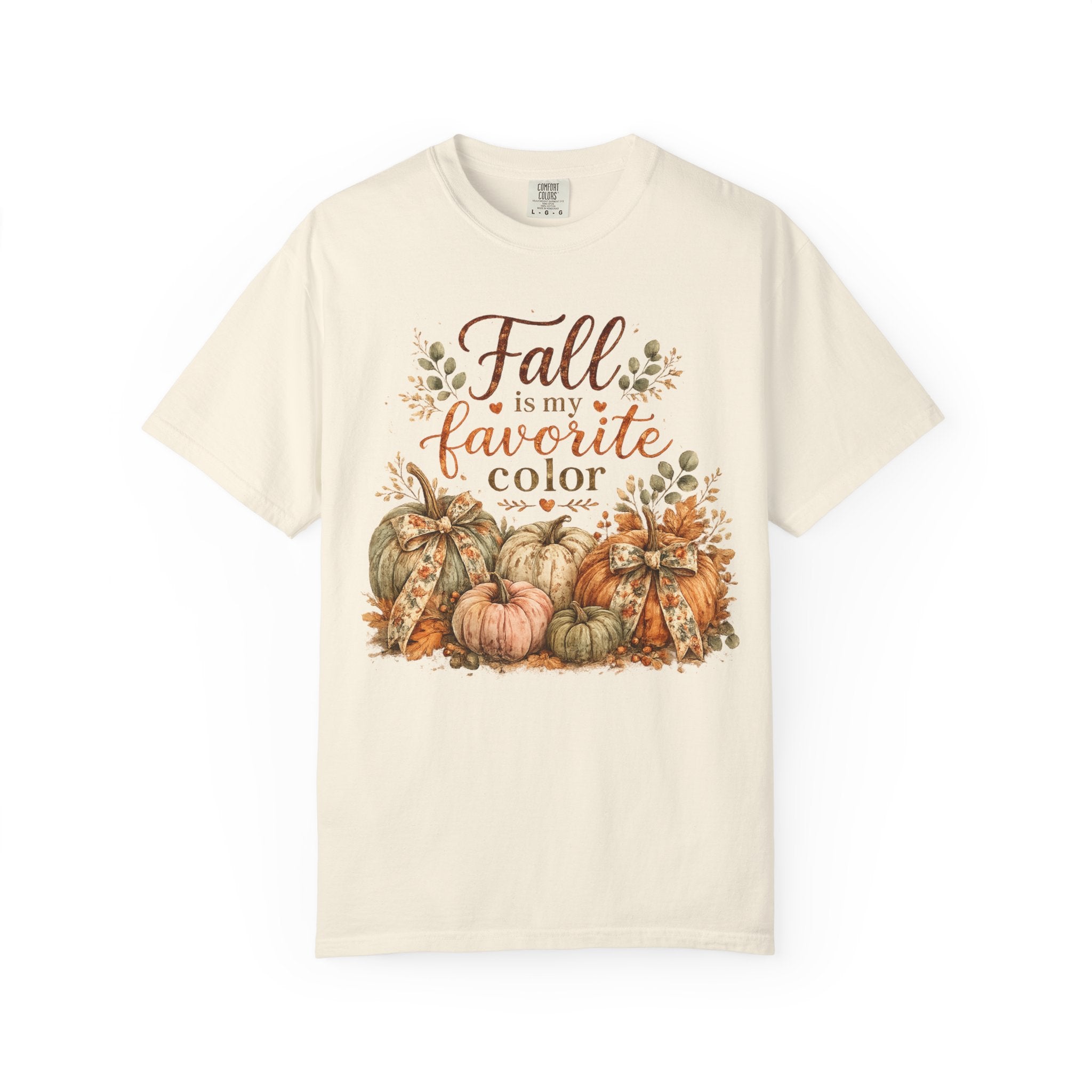 Fall Is My Favorite Color T-Shirt — Pumpkin & Autumn Leaves Tee