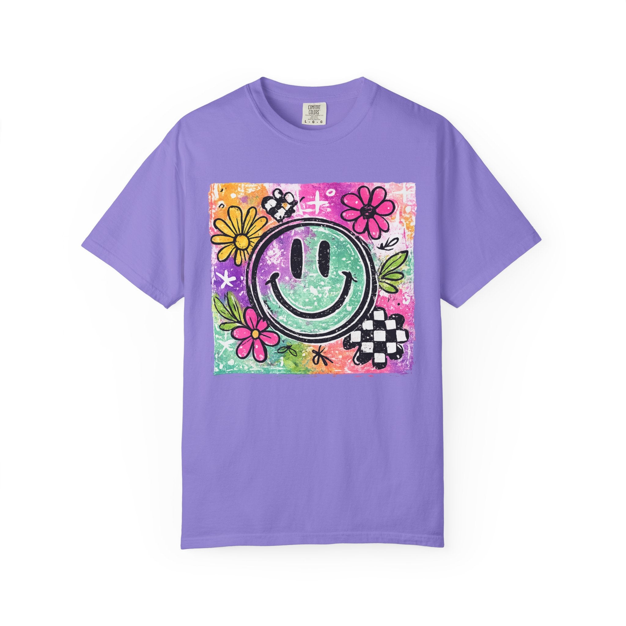 Smiley Flower Graphic T-Shirt
