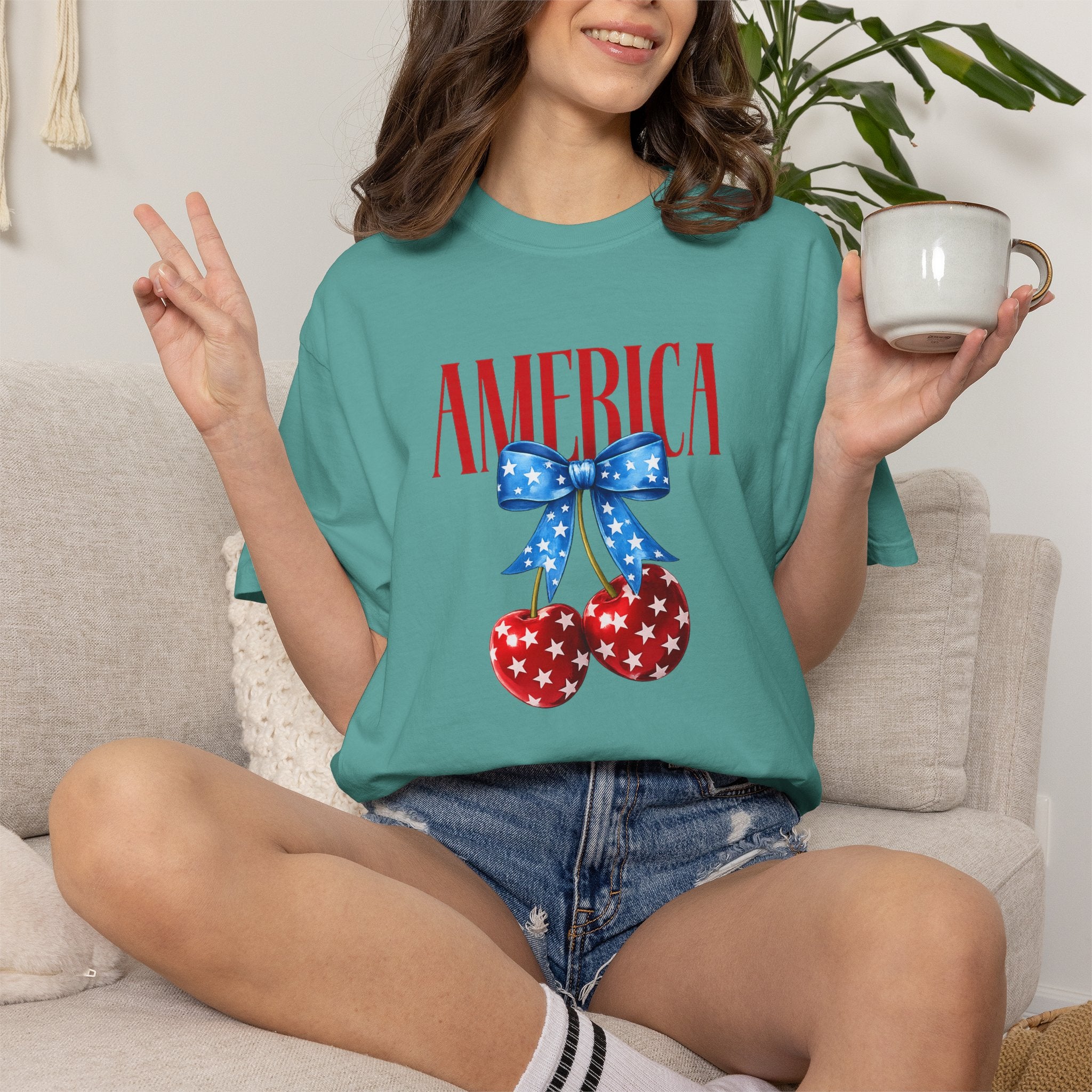 America Cherry Graphic T-Shirt