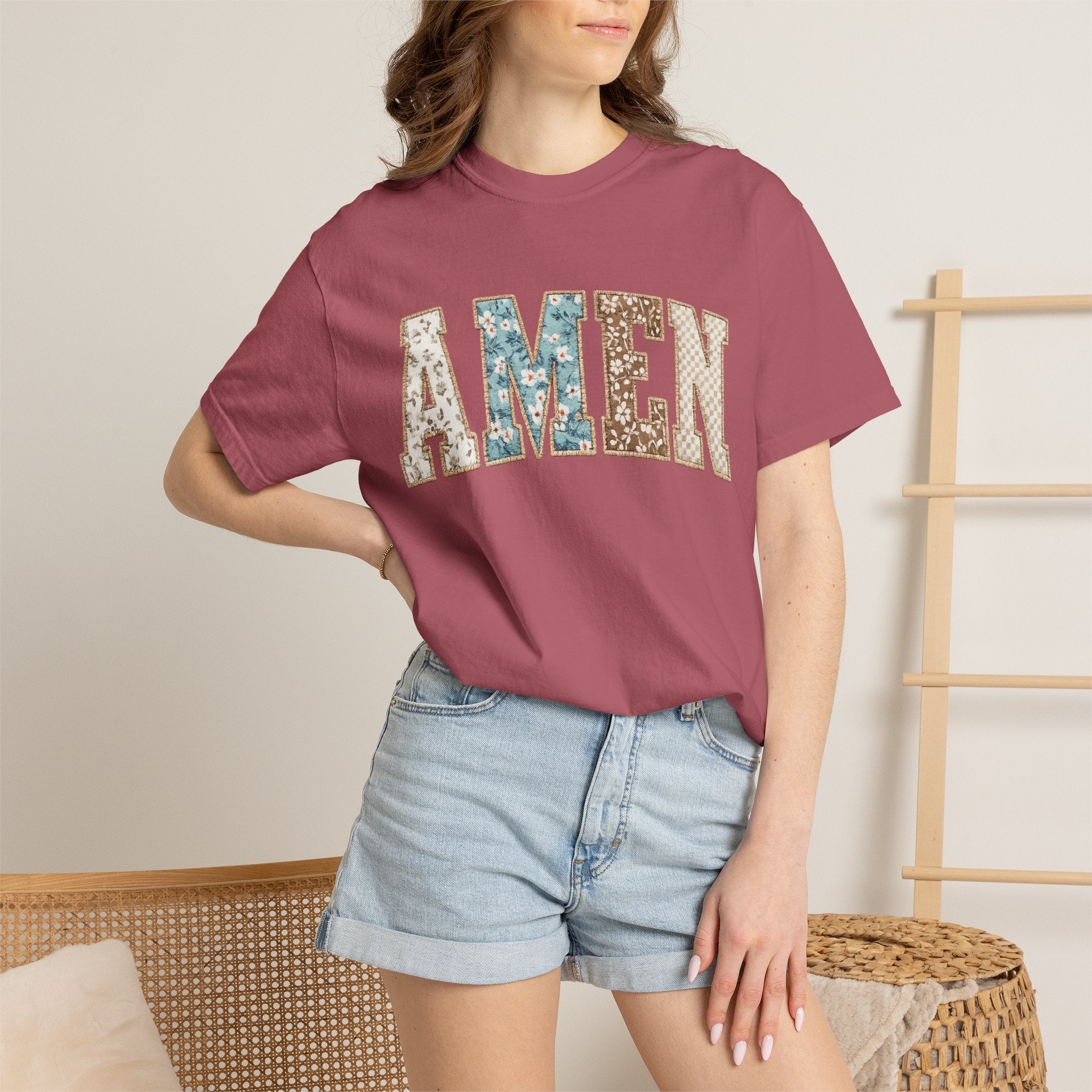 Amen Floral Patch T-Shirt