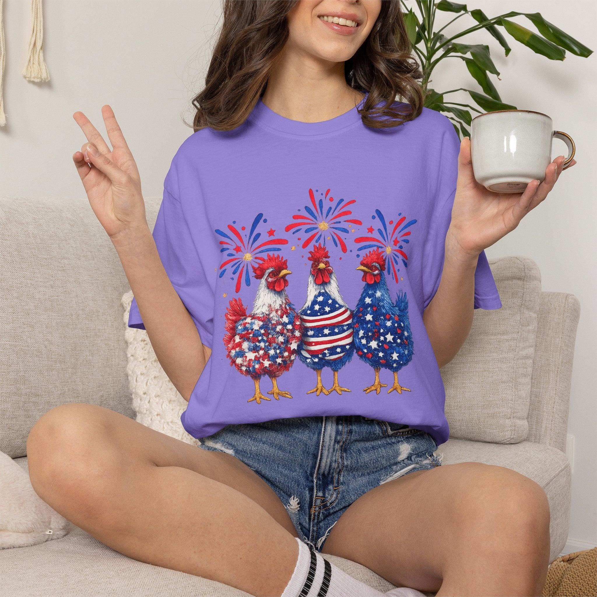 Patriotic Chickens T-Shirt