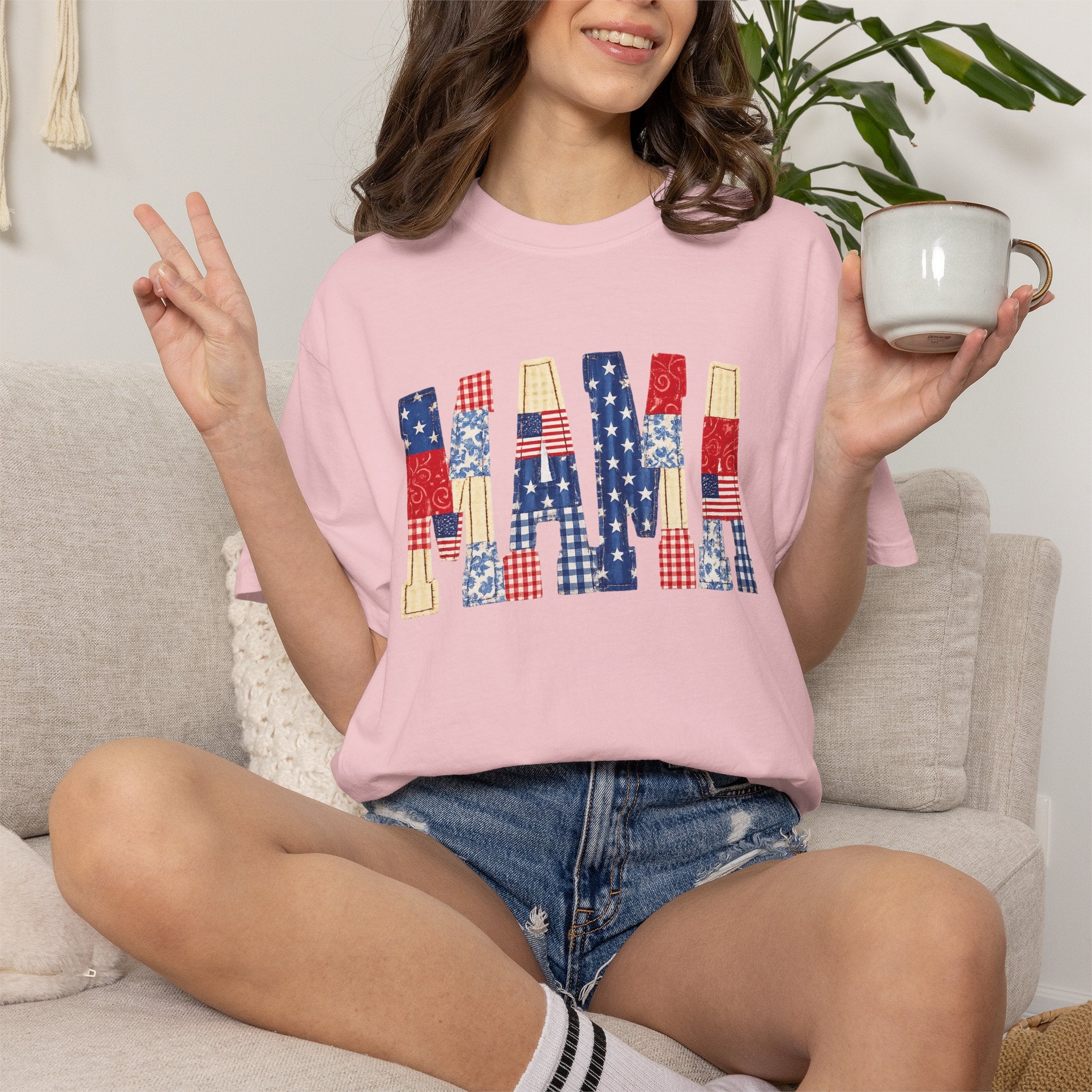 Mama Patriotic Graphic T-Shirt