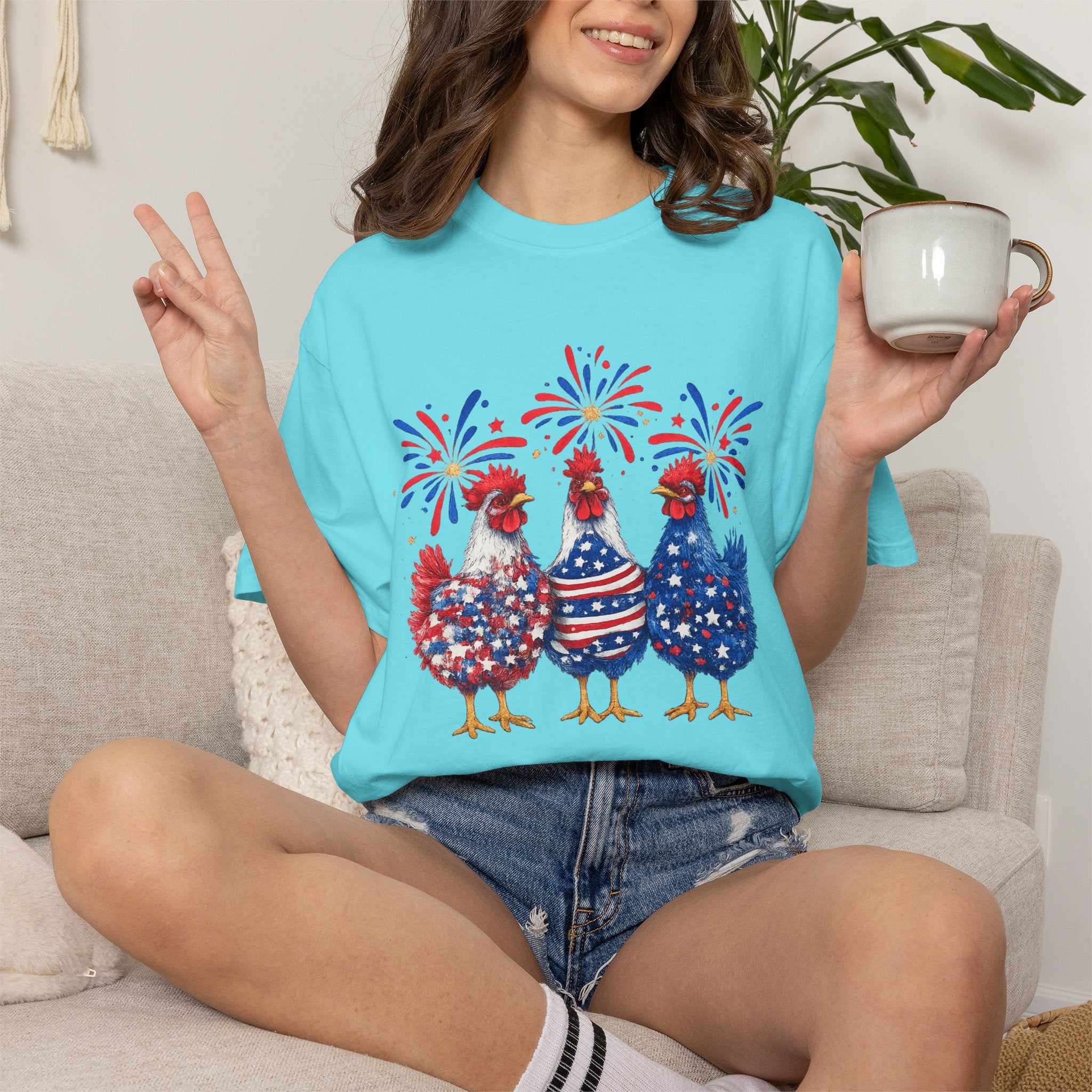 Patriotic Chickens T-Shirt