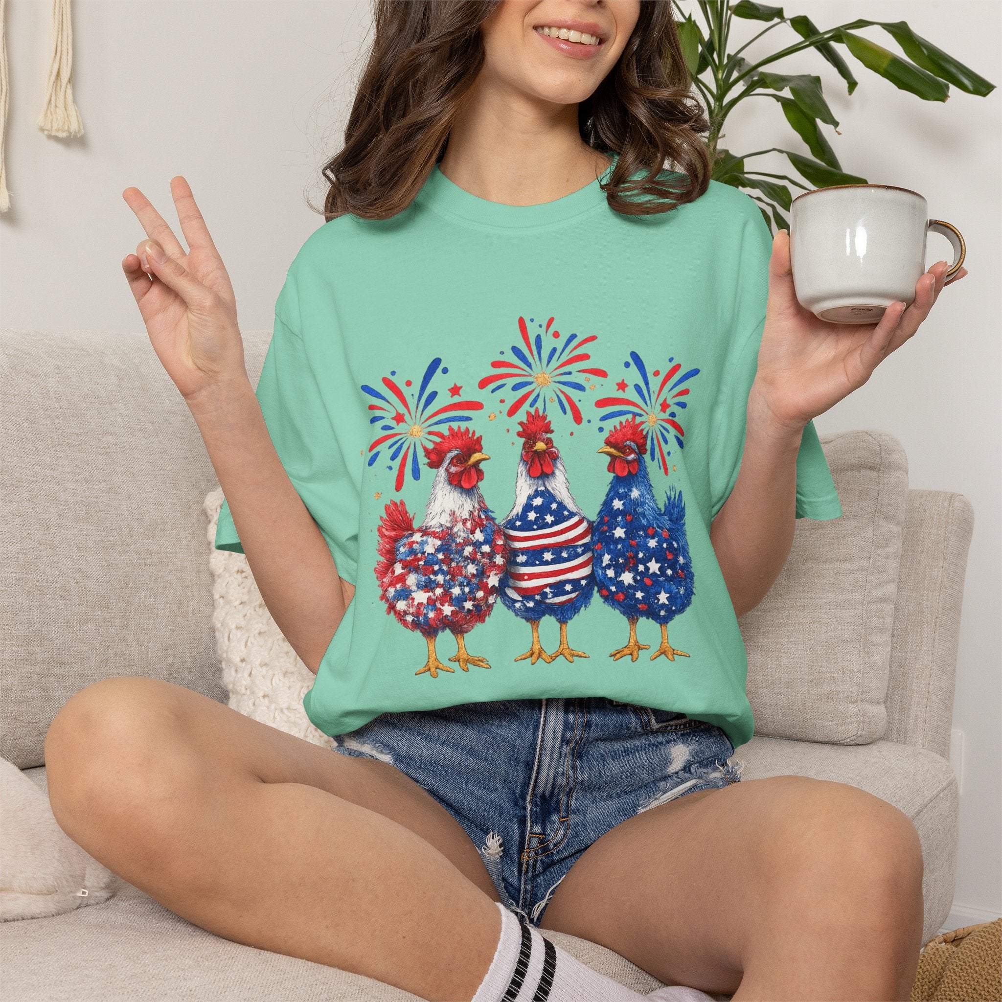 Patriotic Chickens T-Shirt