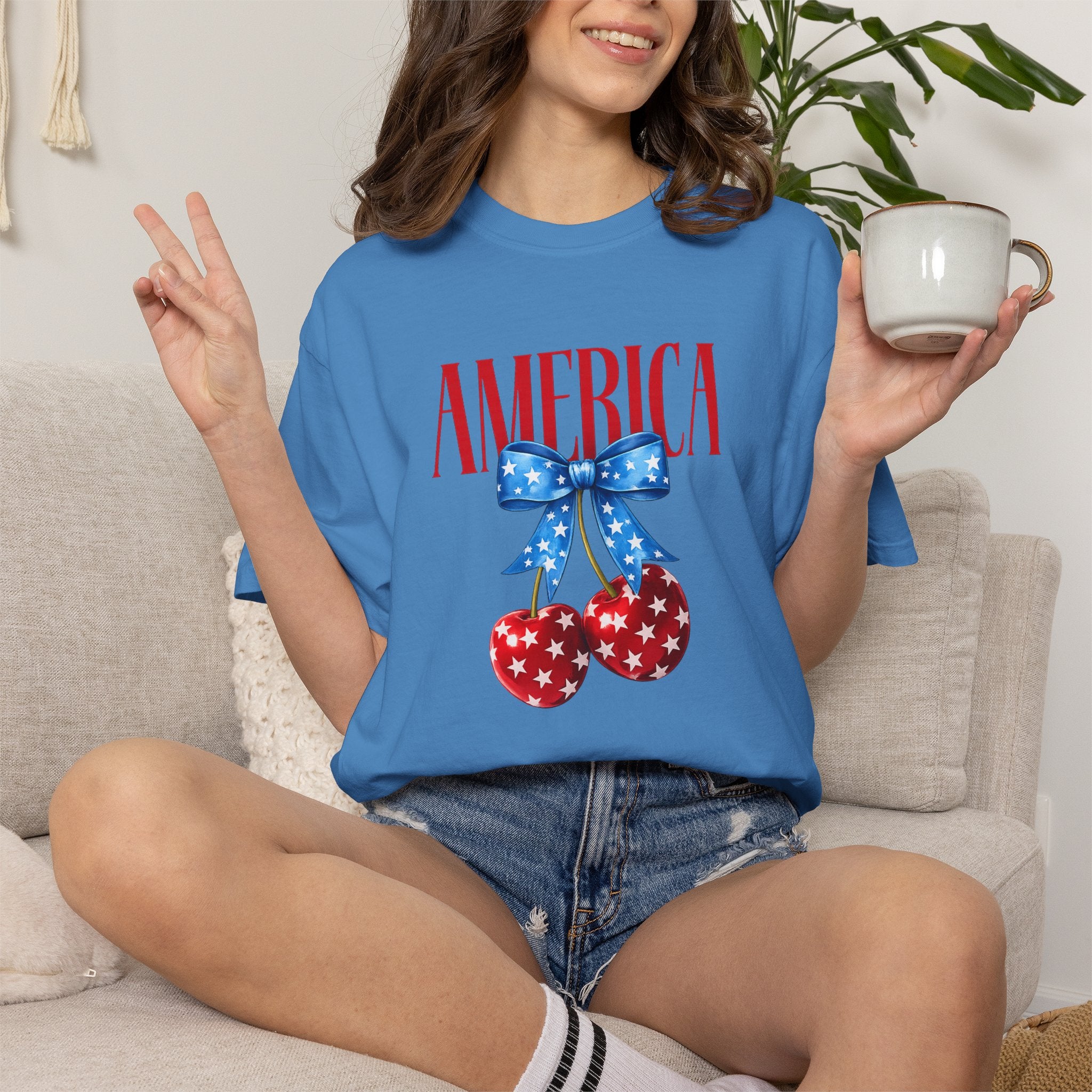 America Cherry Graphic T-Shirt