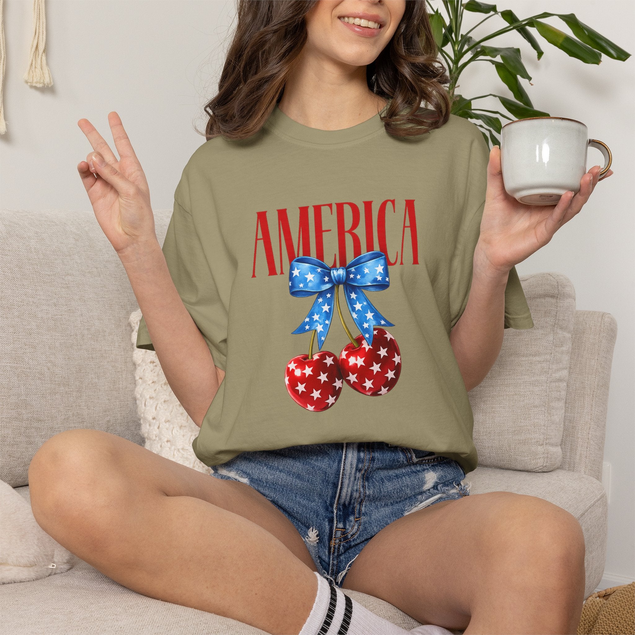 America Cherry Graphic T-Shirt