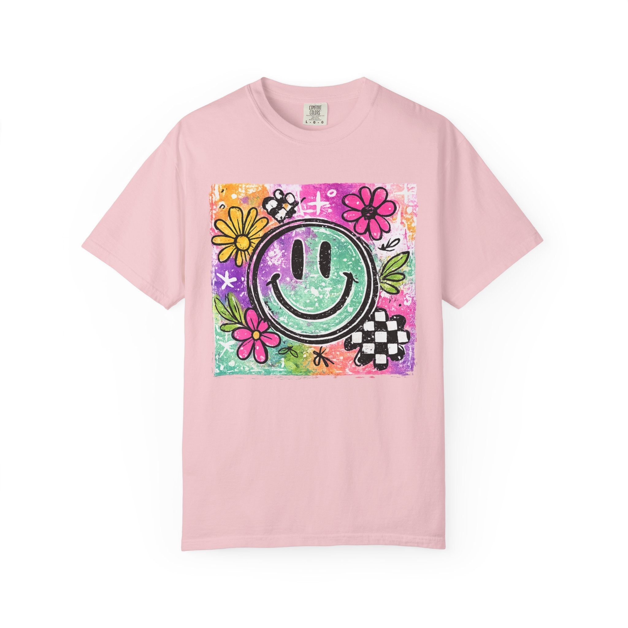Smiley Flower Graphic T-Shirt