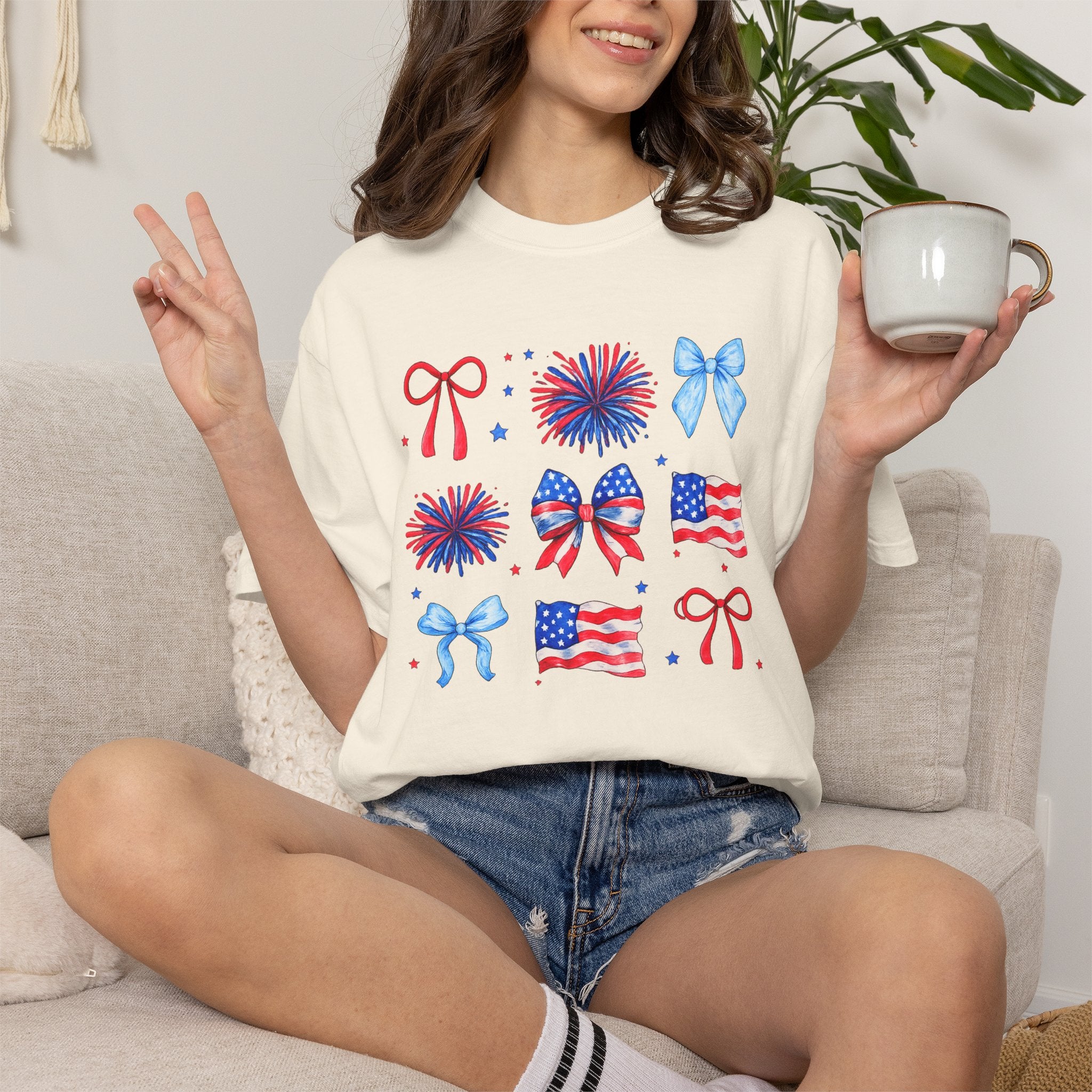 Patriotic Fourth of July Icons T-Shirt