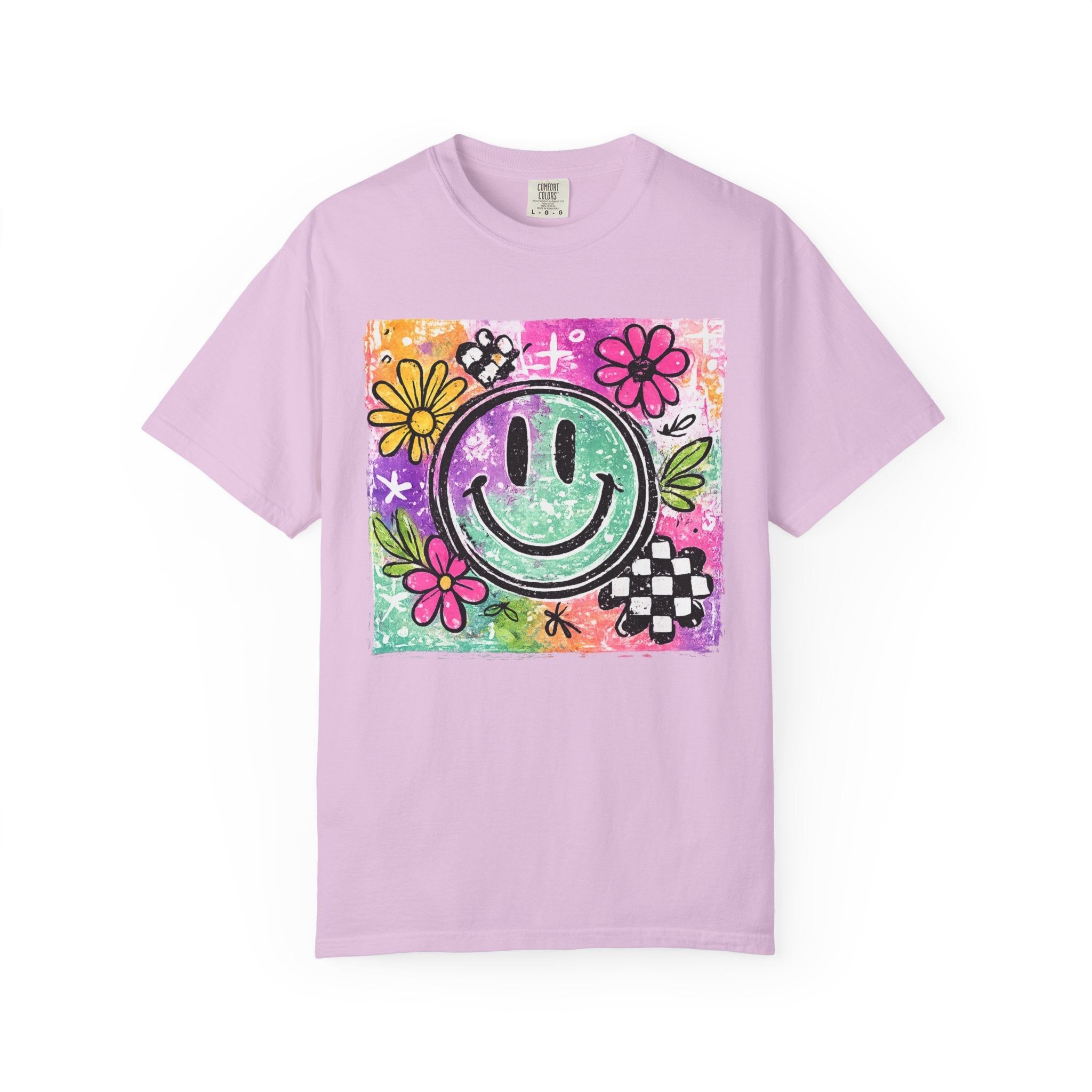 Smiley Flower Graphic T-Shirt