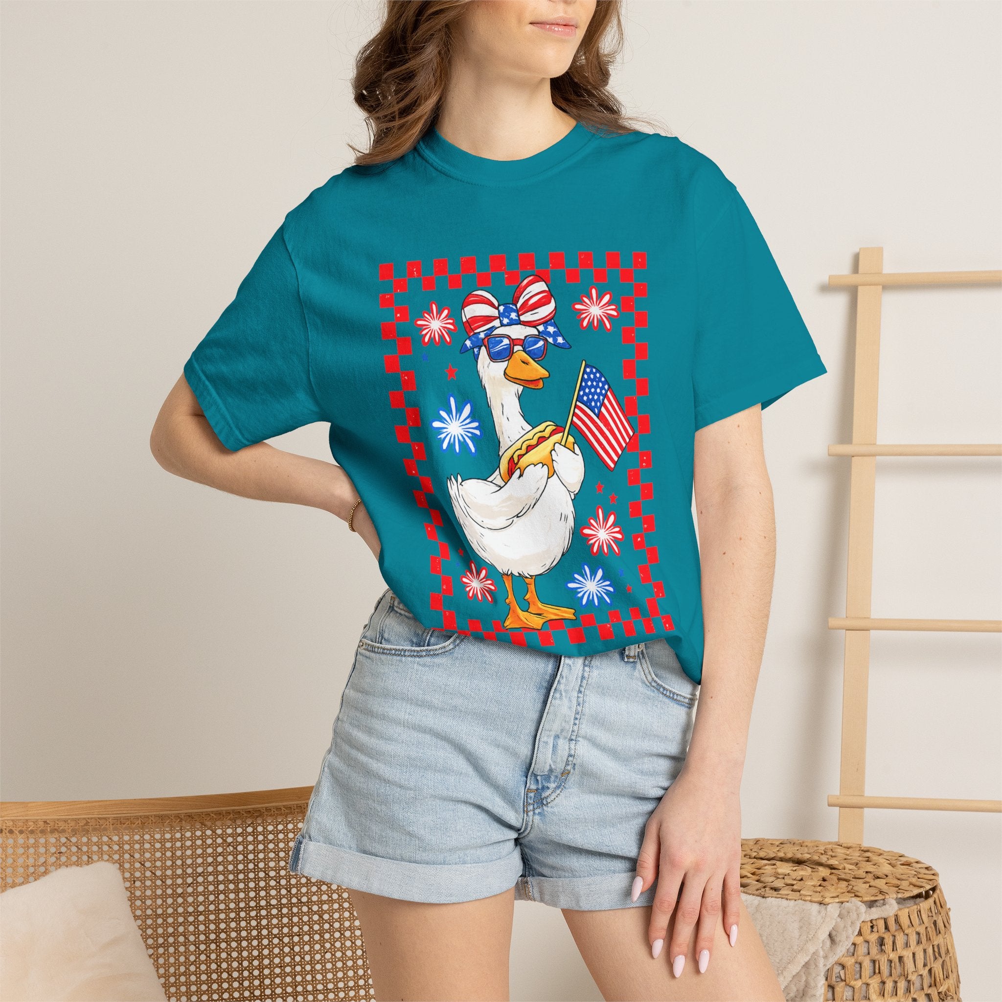 Patriotic Goose Graphic T-Shirt
